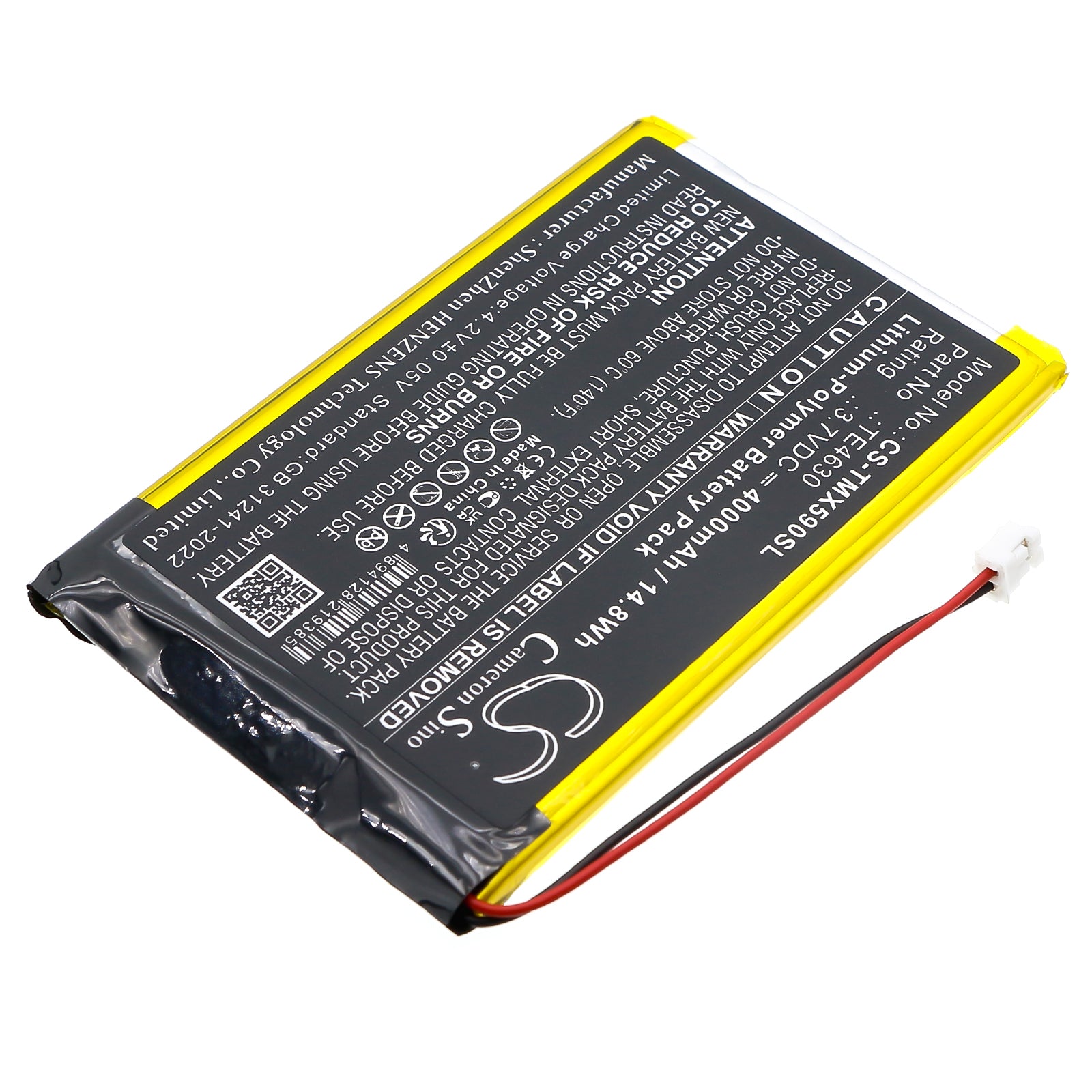 3.7V, Li-Polymer, 4000mAh, Battery fits Technaxx TX-59, TX-59+, 14.8Wh Smart Home Cameron Sino Technology Limited