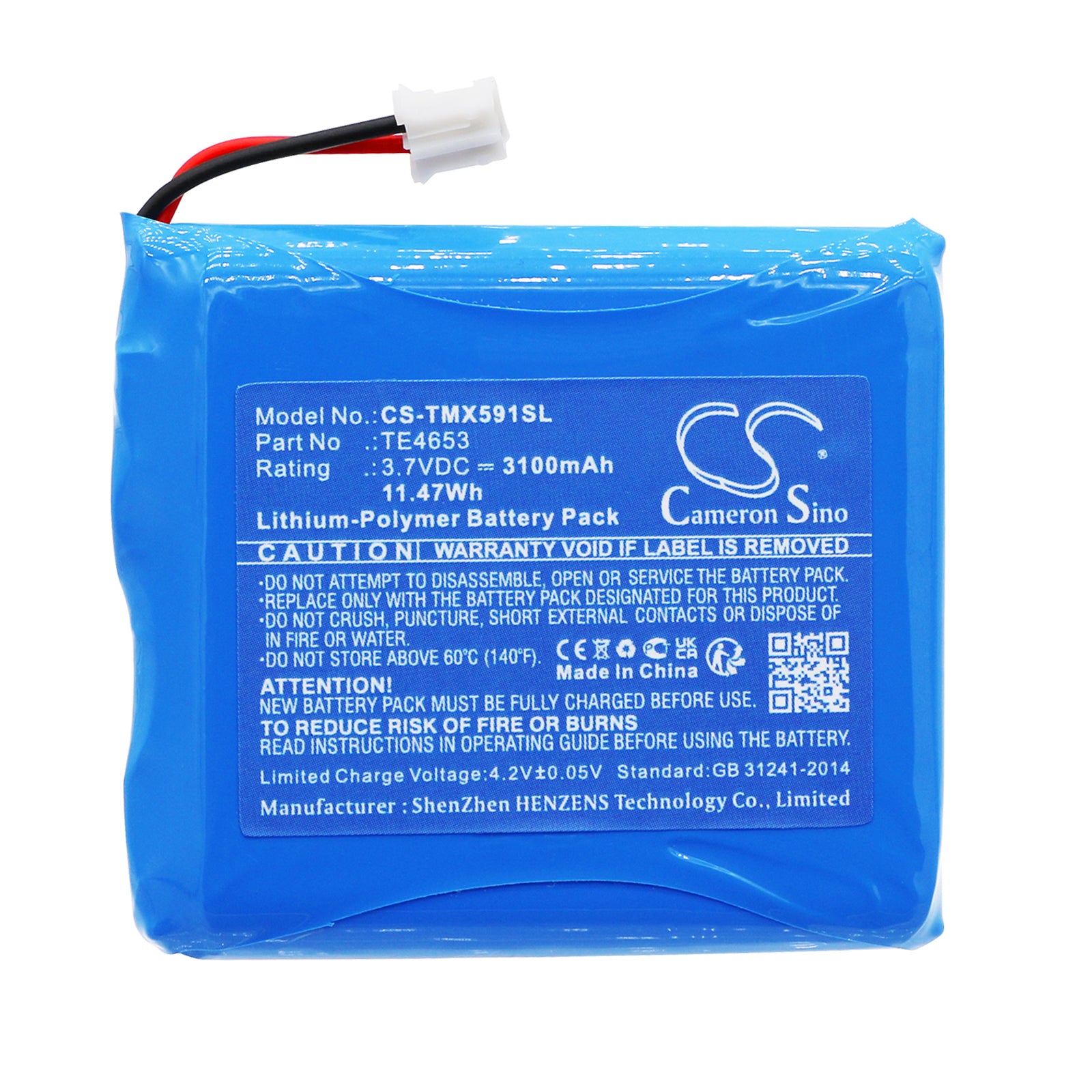 Li-Polymer, Home Security Camera Battery fits Technaxx Tx-59, Tx-59+ Monitor Wireless Door P, 3.7V, 3100mAh Home Security Camera Cameron Sino Technology Limited