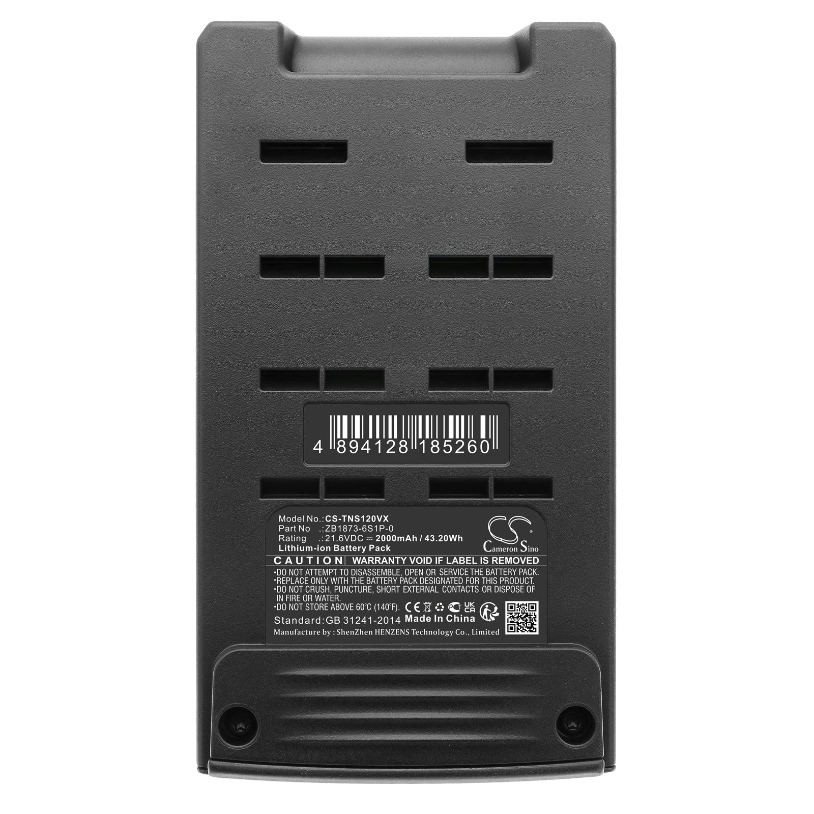 Li-ion, Vacuum Battery fits Tineco P1, Pure One S12, 21.6V, 2000mAh Vacuum Cameron Sino Technology Limited