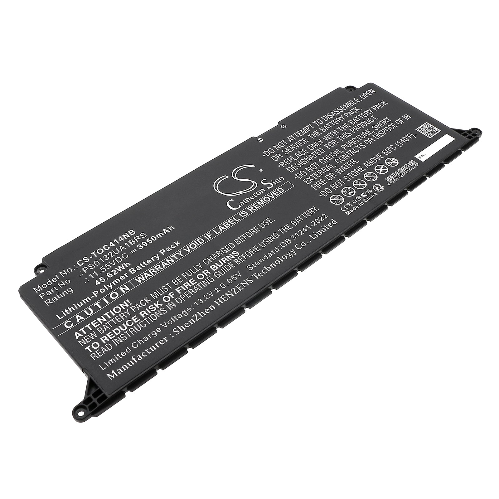 11.55V, Li-Polymer, 3950mAh, Battery fits Dynabook Satellite Pro C40-K-00L007, Satellite Pro C40-K-00Q007, 45.62Wh Notebook, Laptop Cameron Sino Technology Limited