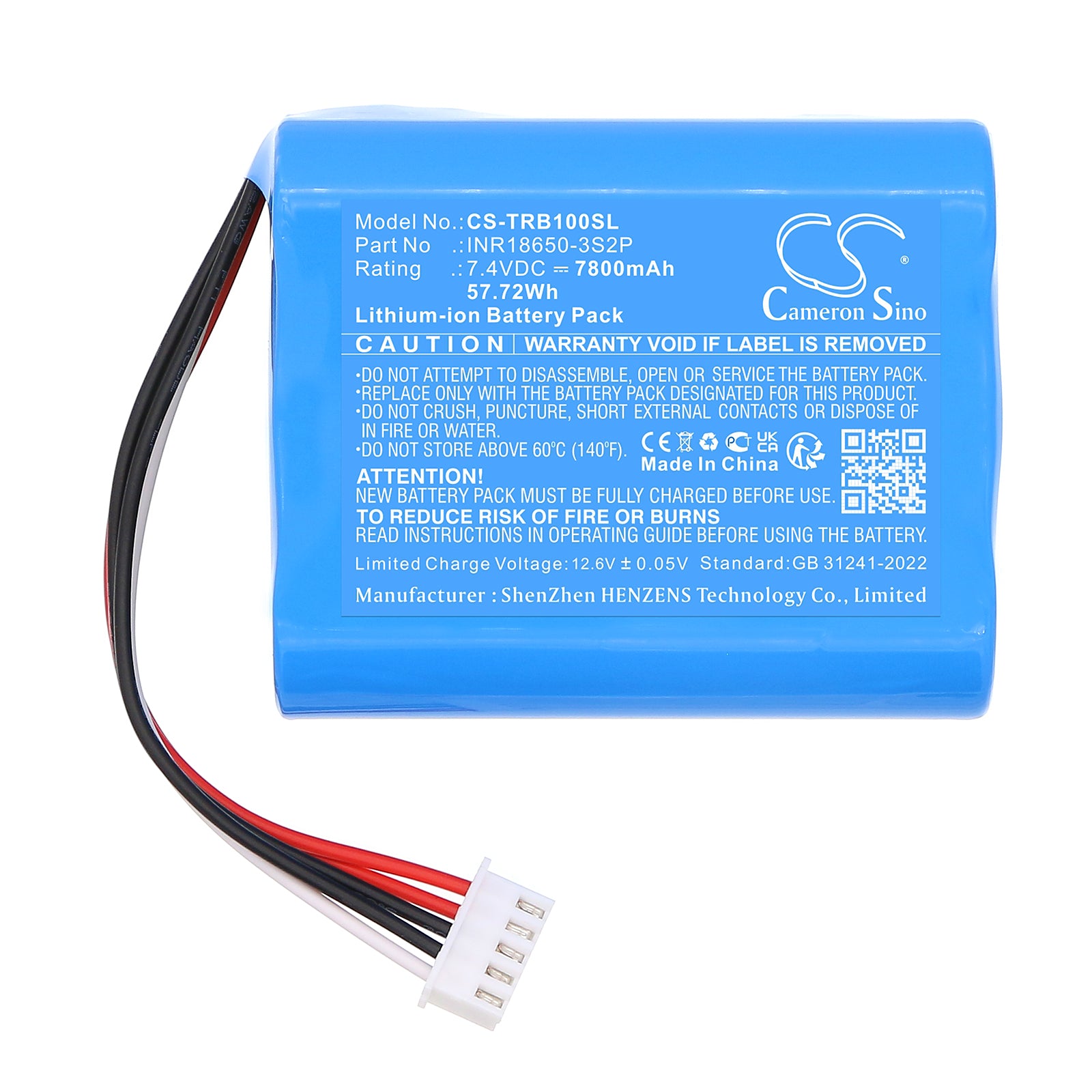 7.4V, Li-ion, 7800mAh, Battery fits Tronsmart Bang, 57.72Wh Speaker Cameron Sino Technology Limited
