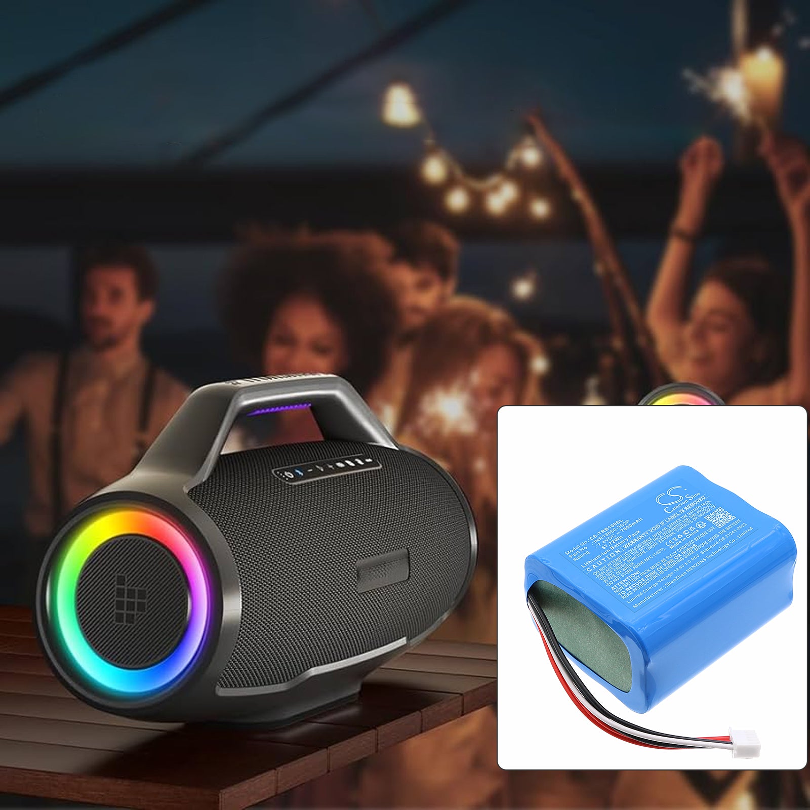 7.4V, Li-ion, 7800mAh, Battery fits Tronsmart Bang, 57.72Wh Speaker Cameron Sino Technology Limited
