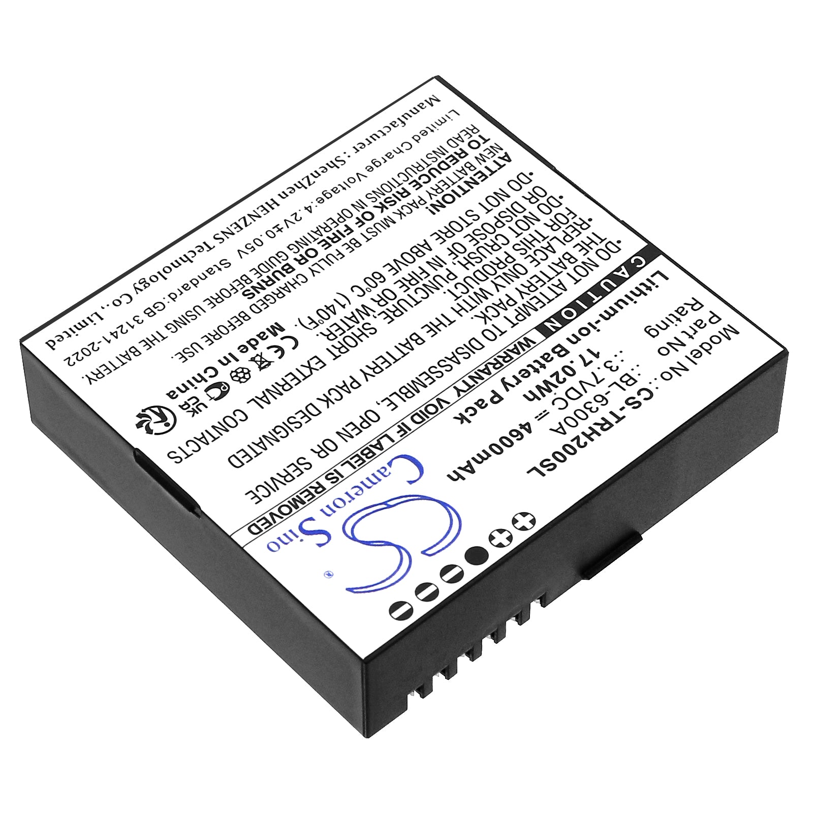 3.7V, Li-ion, 4600mAh, Battery fits Hi-Target ihand 20, ihand 20 Data Controller GPS, 17.02Wh Equipment, Survey, Test Cameron Sino Technology Limited