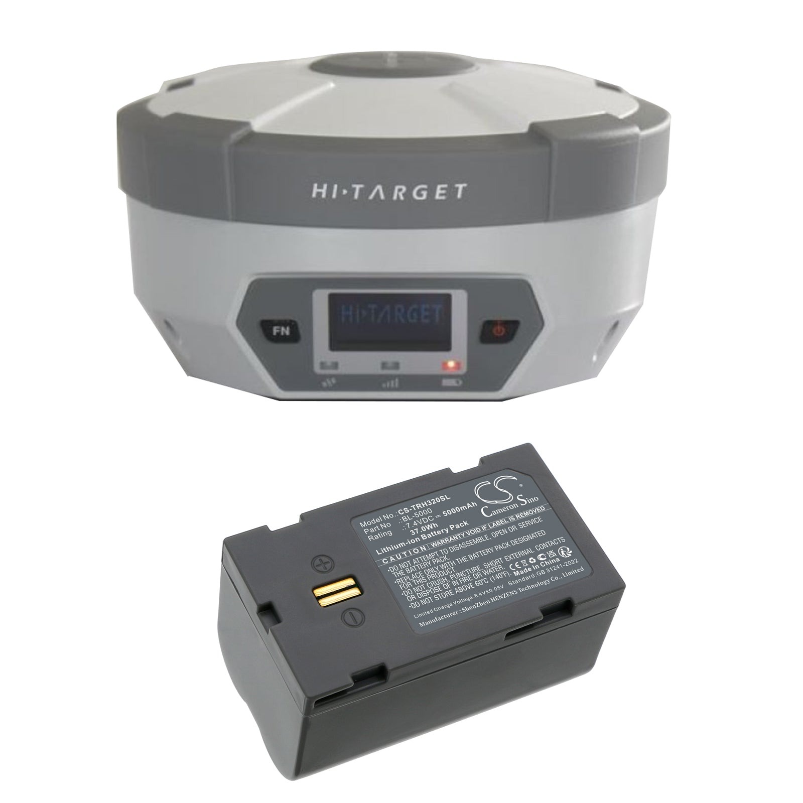 7.4V, Li-ion, 5000mAh, Battery fits Hi-Target F61, F66, 37Wh Equipment, Survey, Test Cameron Sino Technology Limited