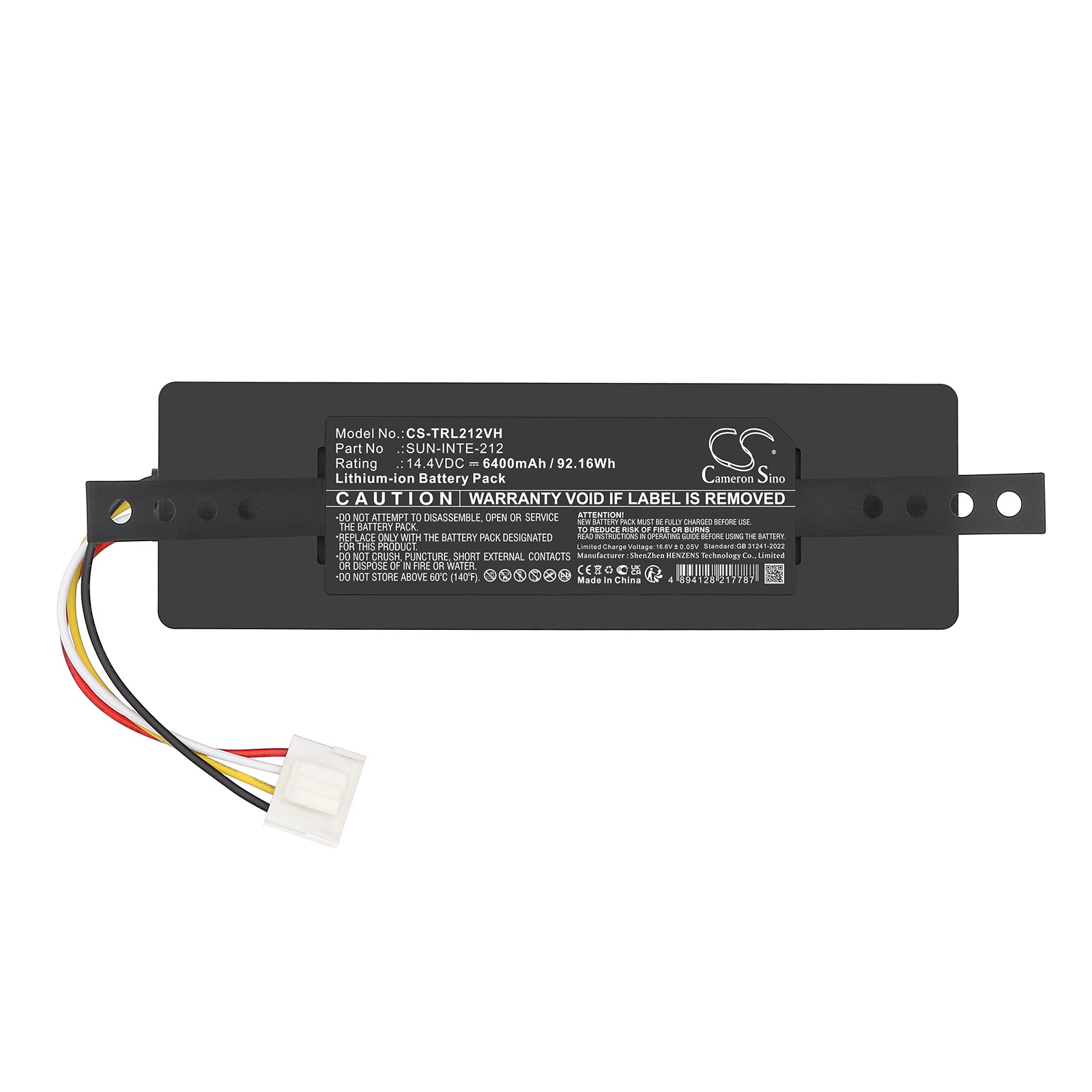 14.4V, Li-ion, 6400mAh, Battery fits Trifo Emma Pet, Lucy, 92.16Wh Vacuum Cameron Sino Technology Limited