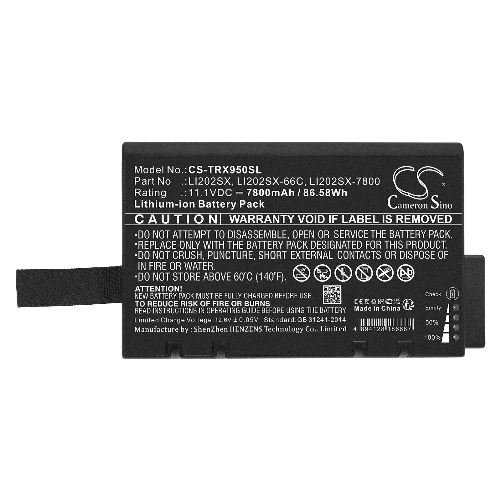 Li-ion, Equipment, Survey, Test Battery fits Tsi 3330, 6530-02, 11.1V, 7800mAh Equipment, Survey, Test Cameron Sino Technology Limited