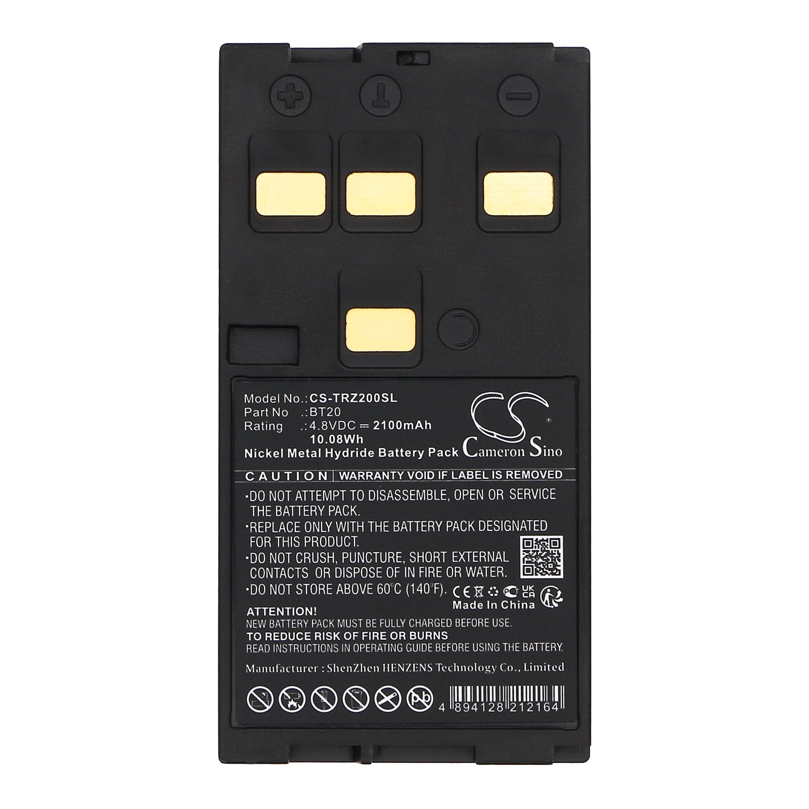 4.8V, Ni-MH, 2100mAh, Battery fits Hi-Target DT02, DT02 Total Station, 10.08Wh Equipment, Survey, Test Cameron Sino Technology Limited