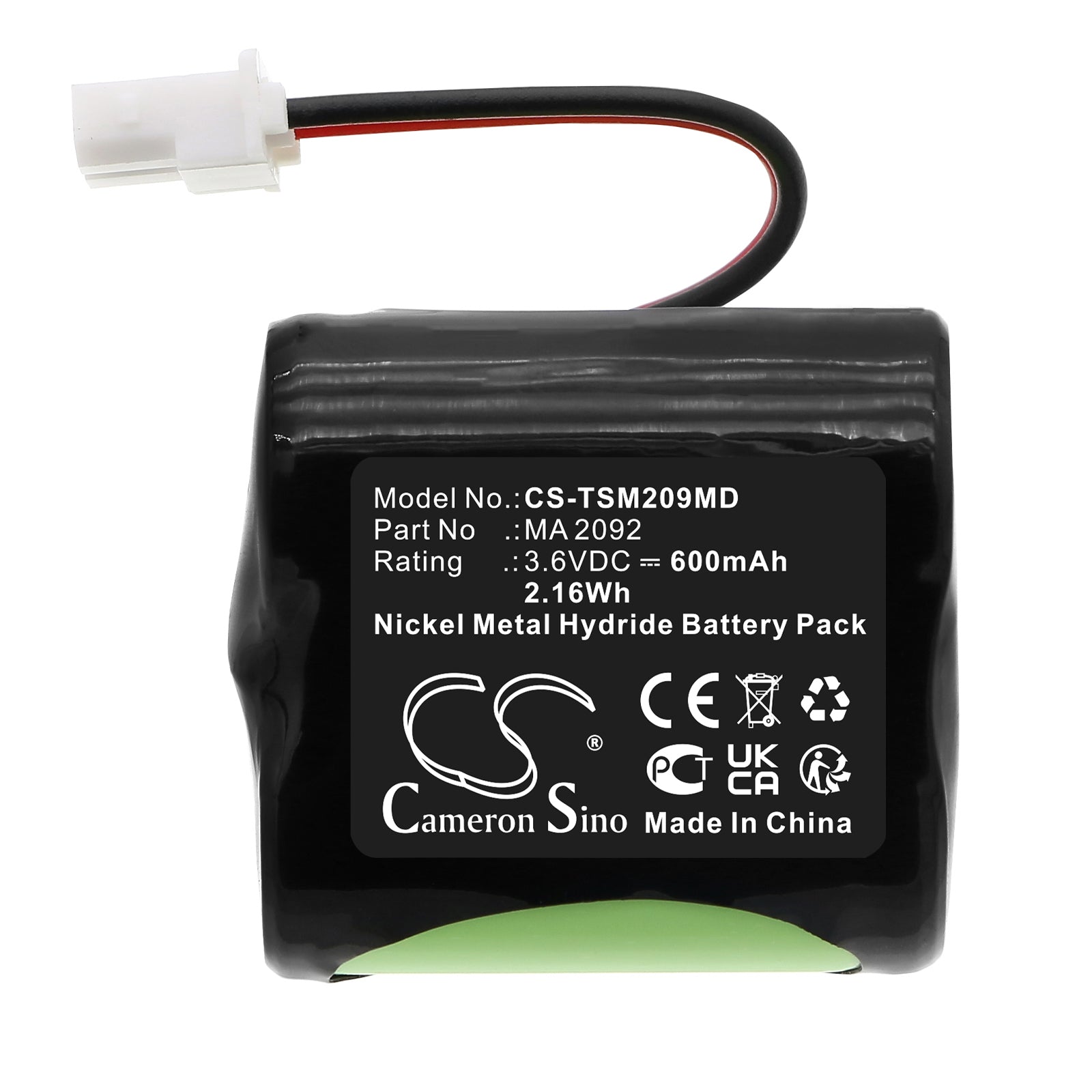 3.6V, Ni-MH, 600mAh, Battery fits Thermo Scientific Impact2 Single Channel, Scientific Matrix Electronic, 2.16Wh Medical Cameron Sino Technology Limited
