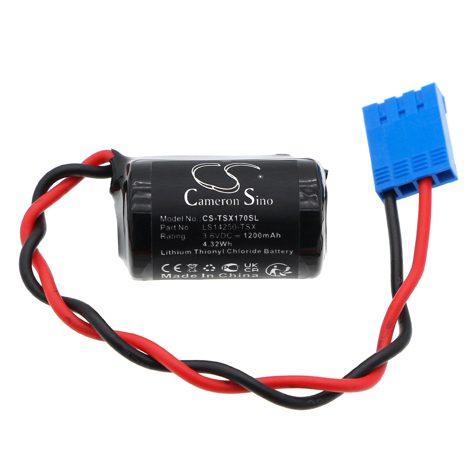 3.6V, Li-SOCl2, 1200mAh, Battery fits Schneider NUM 1020, NUM 1040, 4.32Wh PLC Cameron Sino Technology Limited