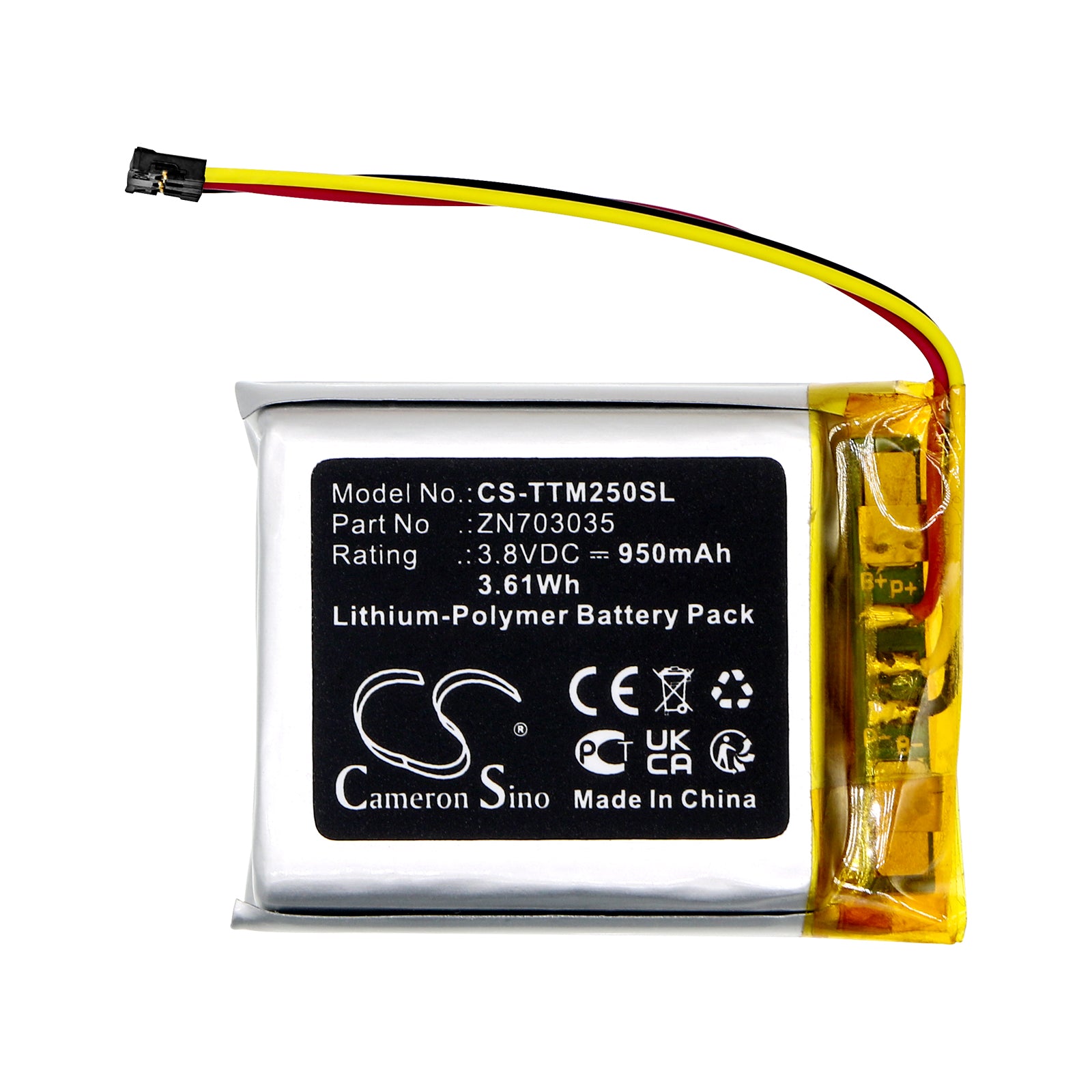Li-Polymer, Equipment, Survey, Test Battery fits Teltonika Tm250, 3.8V, 950mAh Equipment, Survey, Test Cameron Sino Technology Limited
