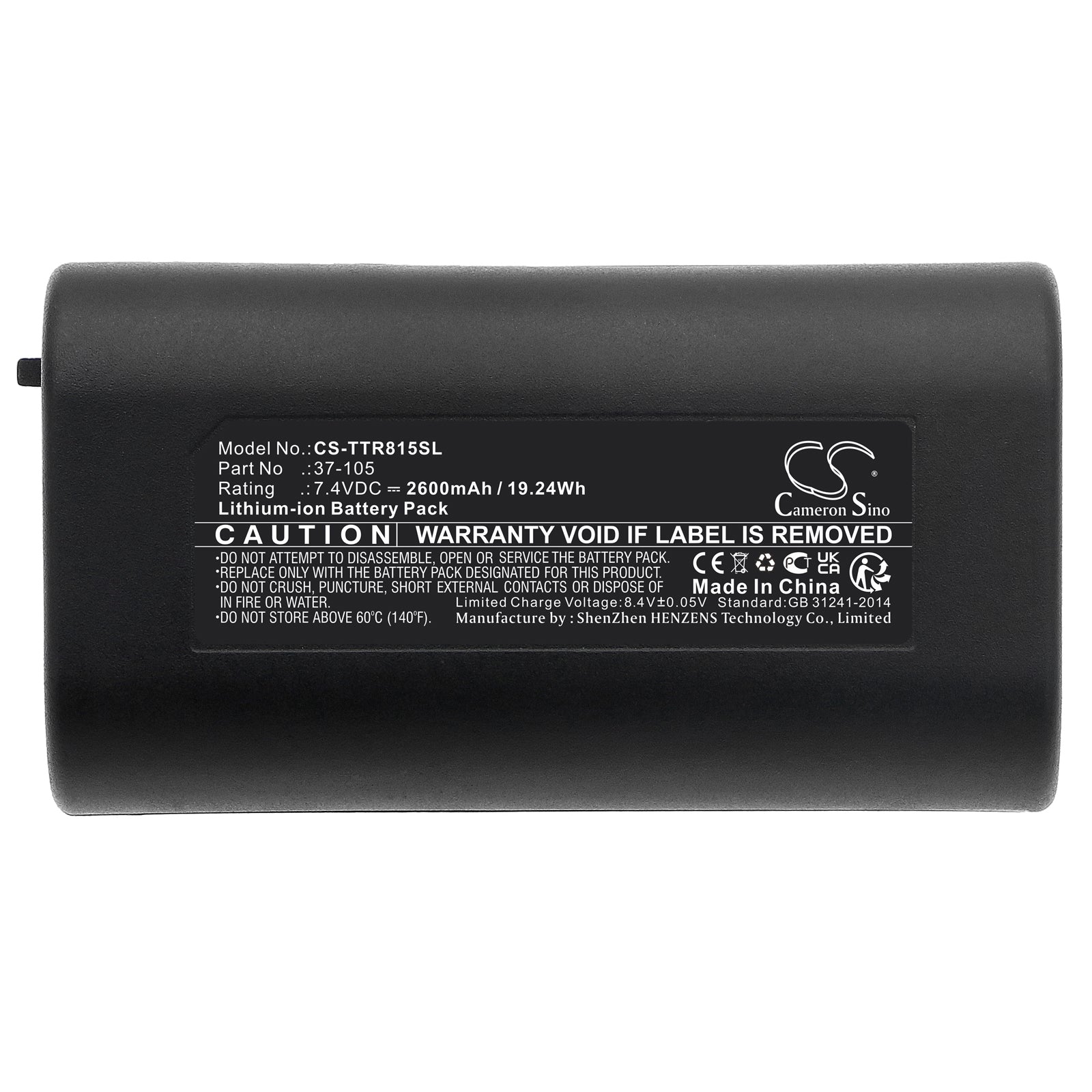 Li-ion, Equipment, Survey, Test Battery fits Triplett 8150, Camview Ip Pro 5” Camera Teste, 7.4V, 2600mAh Equipment, Survey, Test Cameron Sino Technology Limited