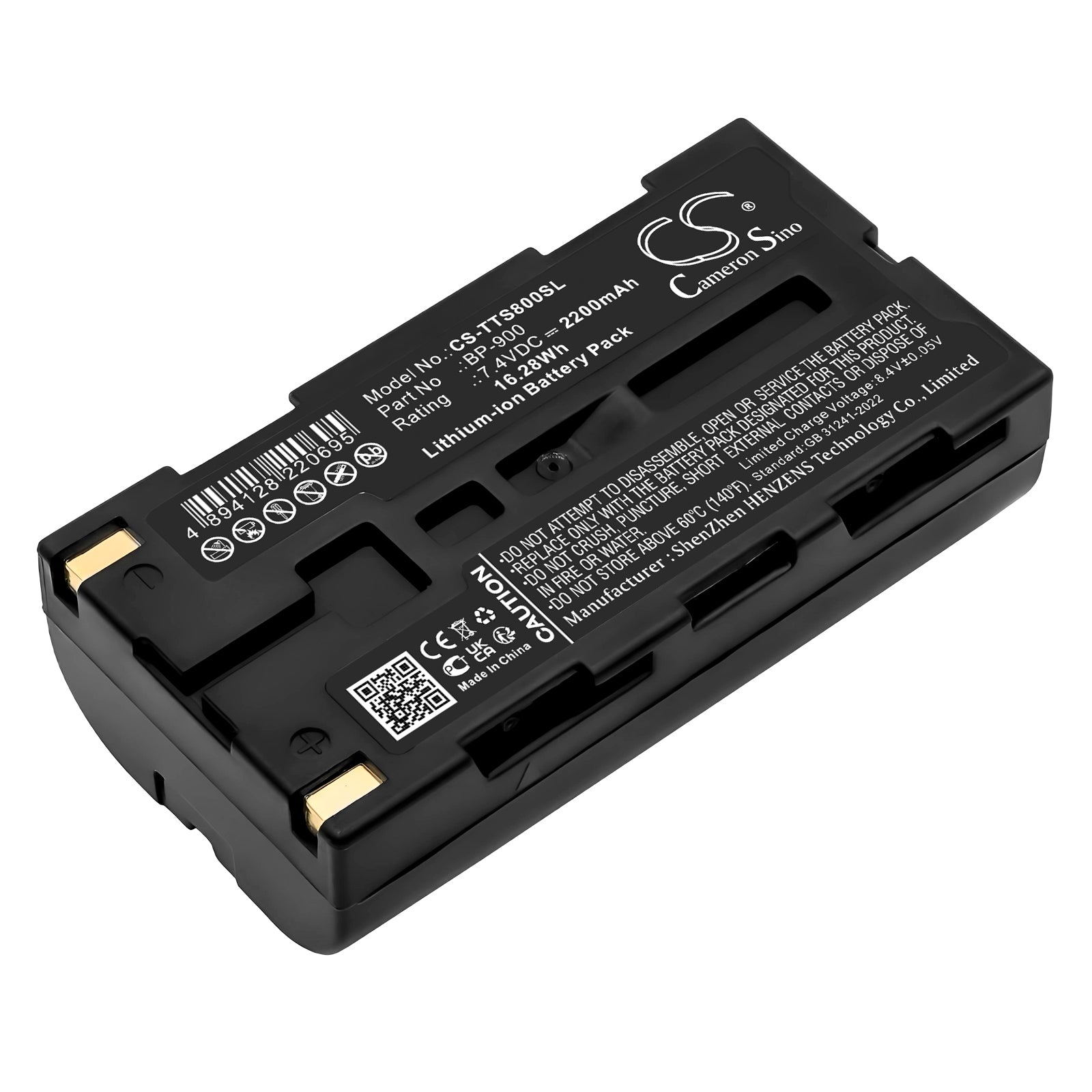 7.4V, Li-ion, 2200mAh, Battery fits TOA TS-800, TS-801, 16.28Wh Communication & Conferencing Cameron Sino Technology Limited