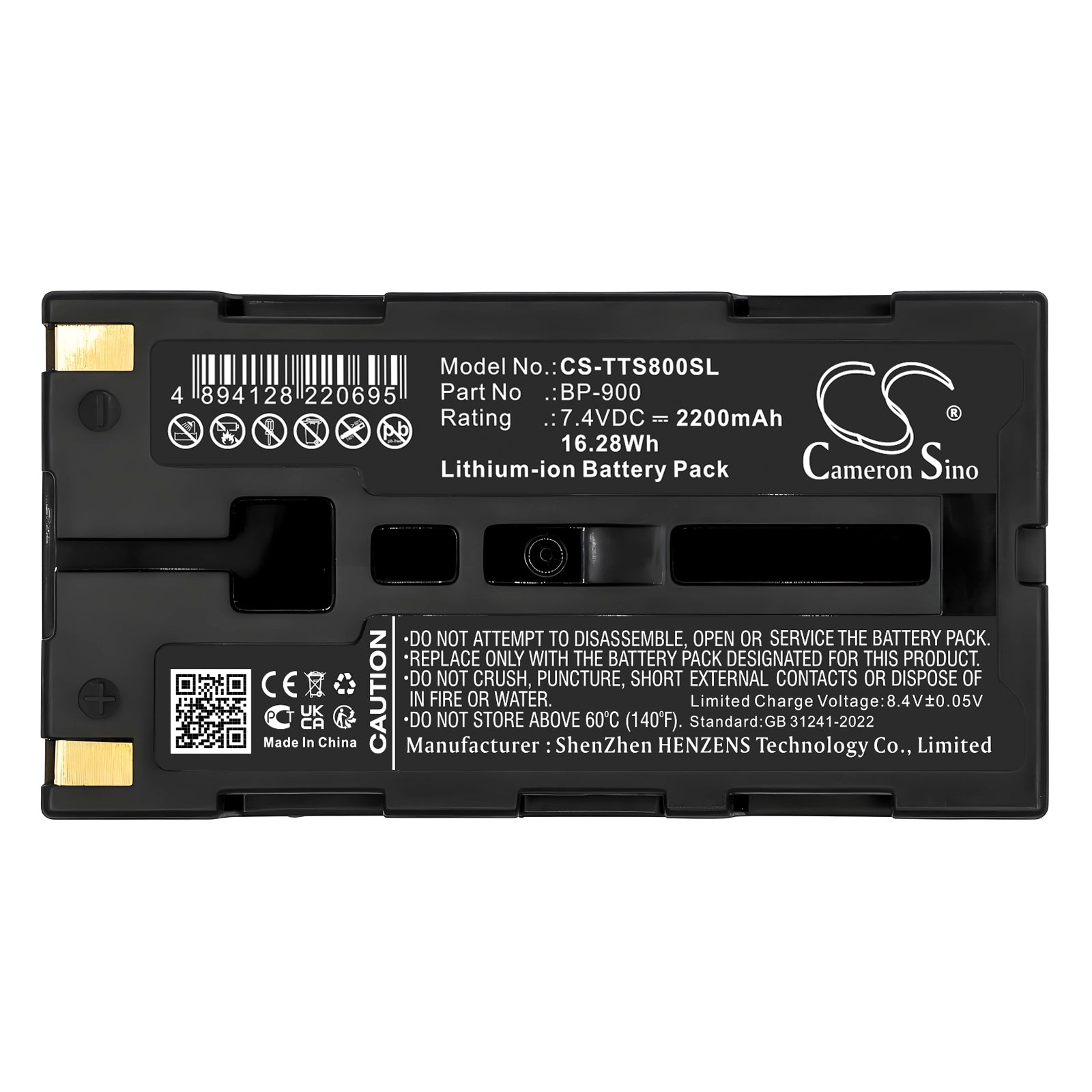 7.4V, Li-ion, 2200mAh, Battery fits TOA TS-800, TS-801, 16.28Wh Communication & Conferencing Cameron Sino Technology Limited