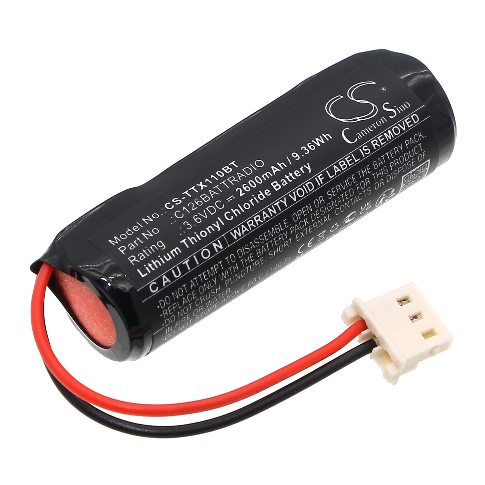 Replacement Technoalarm TX110 TX120 TX210 TX310 LiSOCl2 Battery 3.6V 2600mAh 9.36Wh For Security Systems Alarm System Cameron Sino Technology Limited