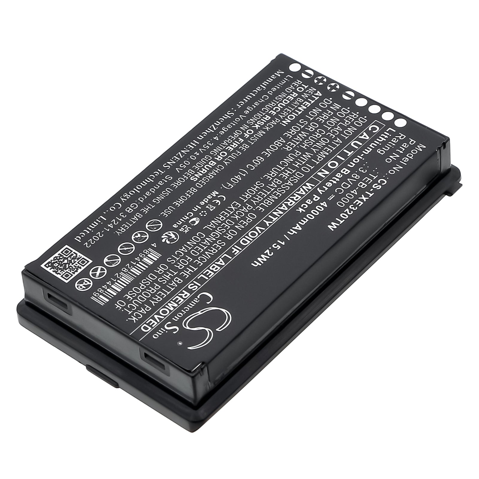 3.8V, Li-ion, 4000mAh, Battery fits Telox TE320, 15.2Wh Two-Way Radio Cameron Sino Technology Limited
