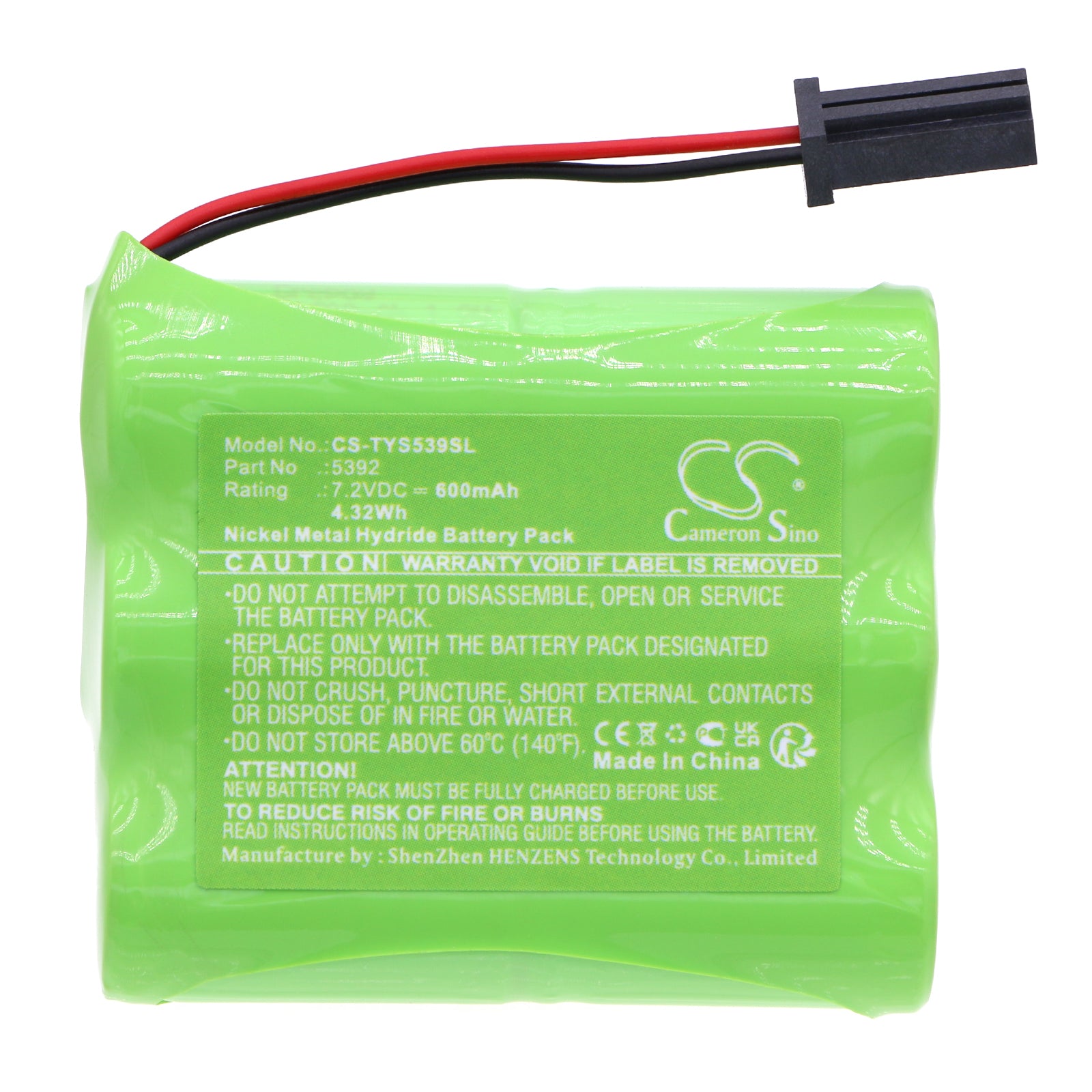 Ni-MH, Siren Alarm Battery fits Toyota 08192-44810, 08192-44811, 7.2V, 600mAh Siren Alarm Cameron Sino Technology Limited