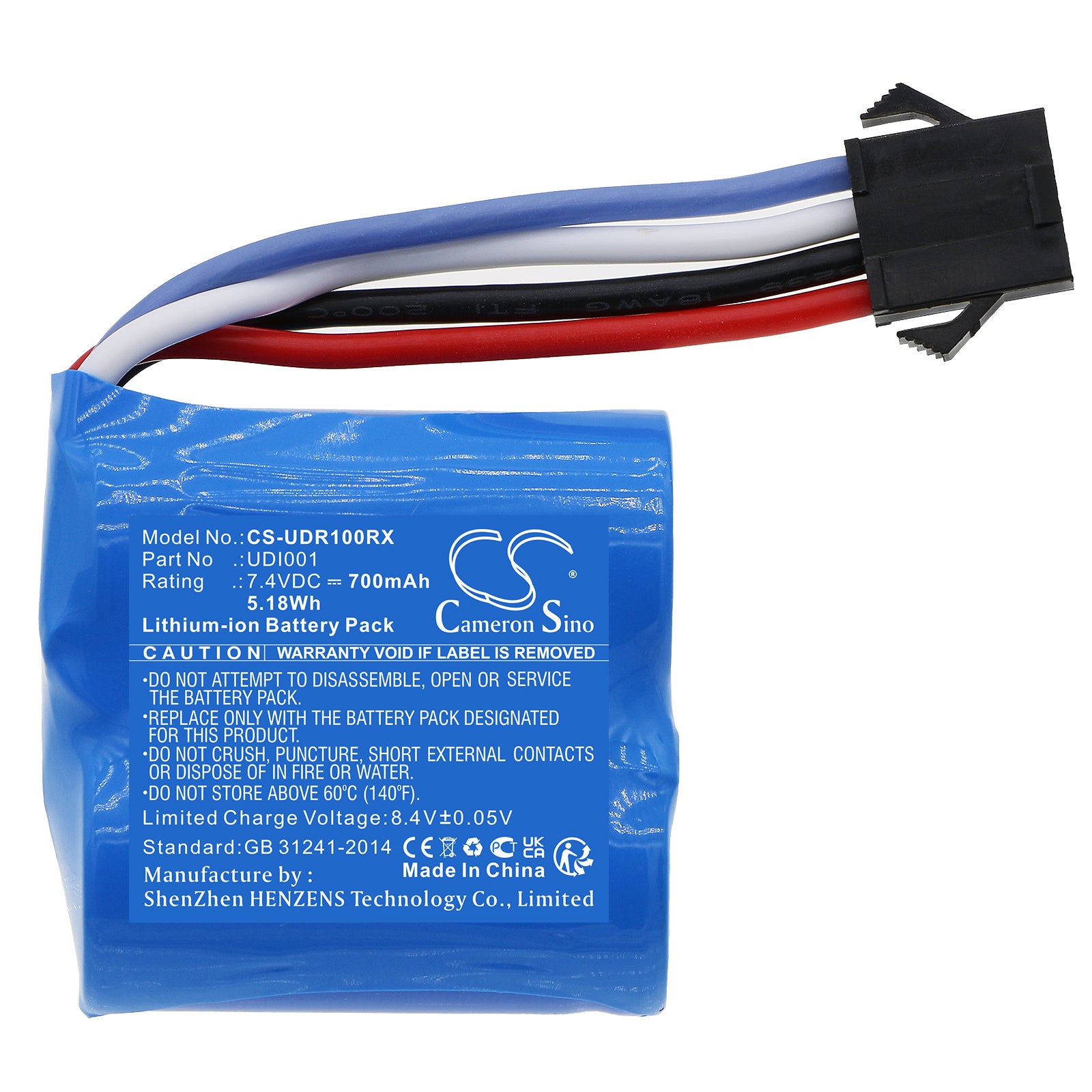 Li-ion, Robot Battery fits Huanqi Hq960, Udi 001, 7.4V, 700mAh Robot Cameron Sino Technology Limited