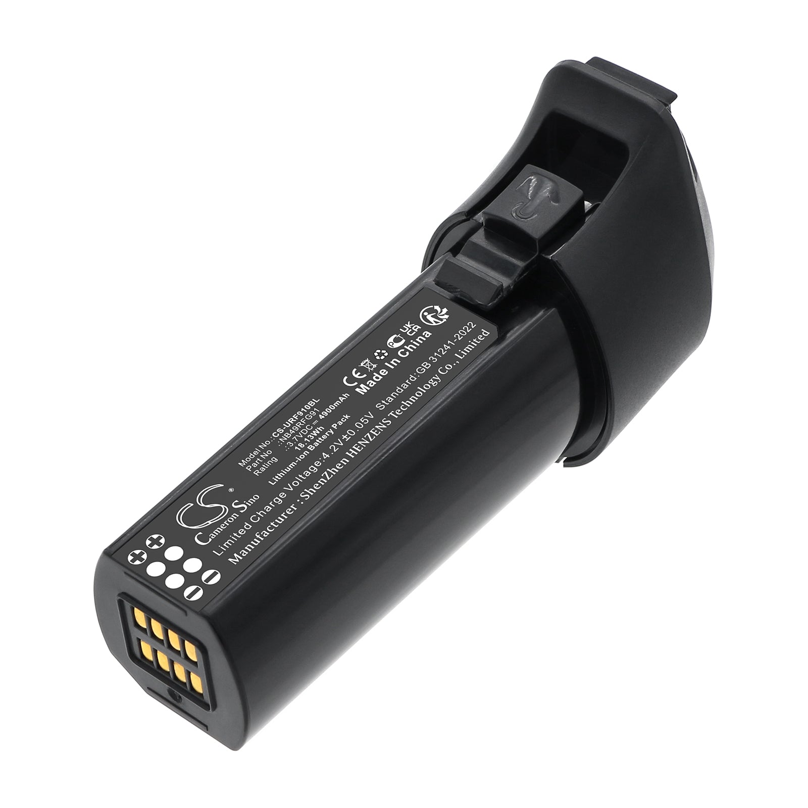 3.7V, Li-ion, 4900mAh, Battery fits Urovo RFG91, RFG91 UHF-RFID, 18.13Wh Barcode Scanner Cameron Sino Technology Limited