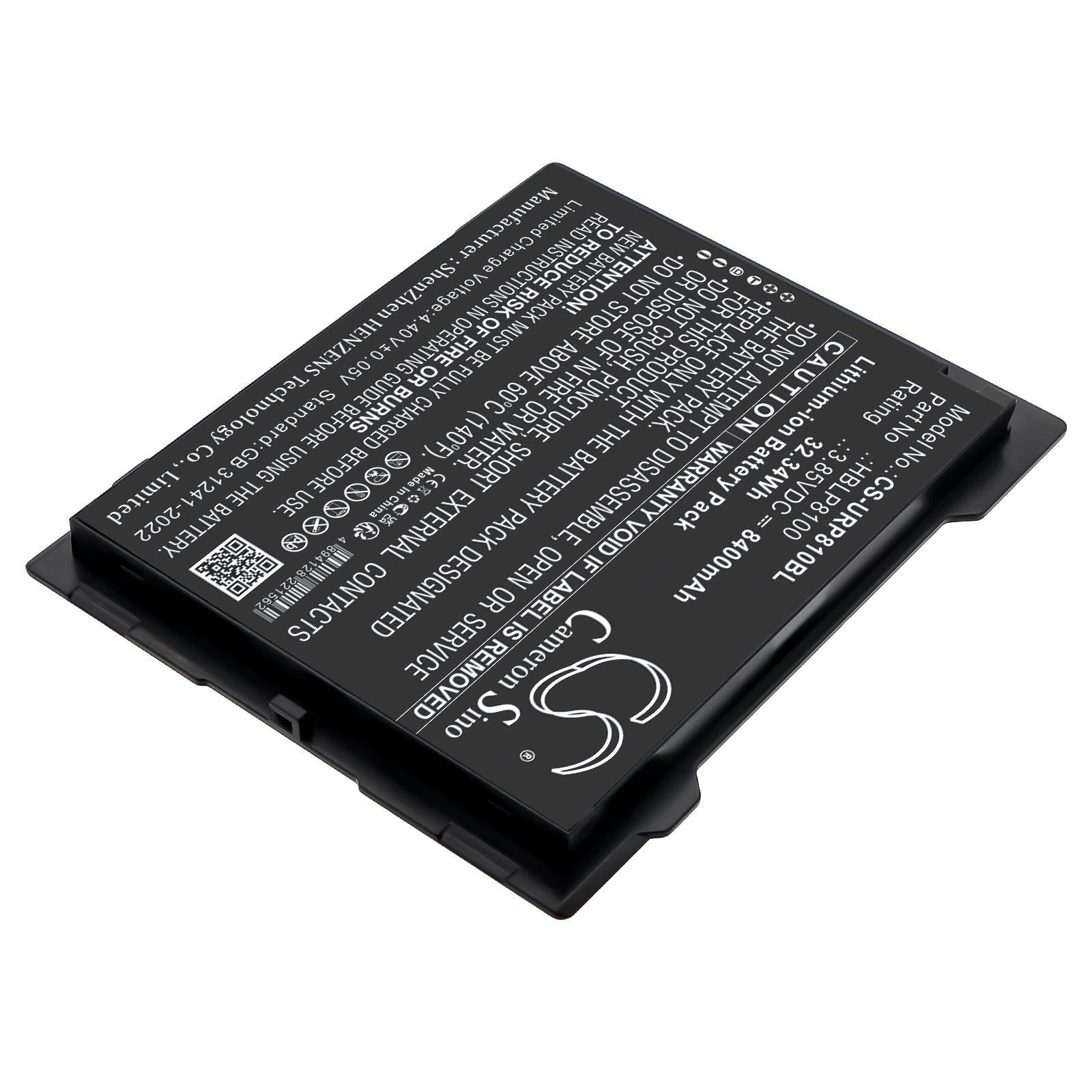 3.85V, Li-ion, 8400mAh, Battery fits Urovo P8100, 32.34Wh Barcode Scanner Cameron Sino Technology Limited