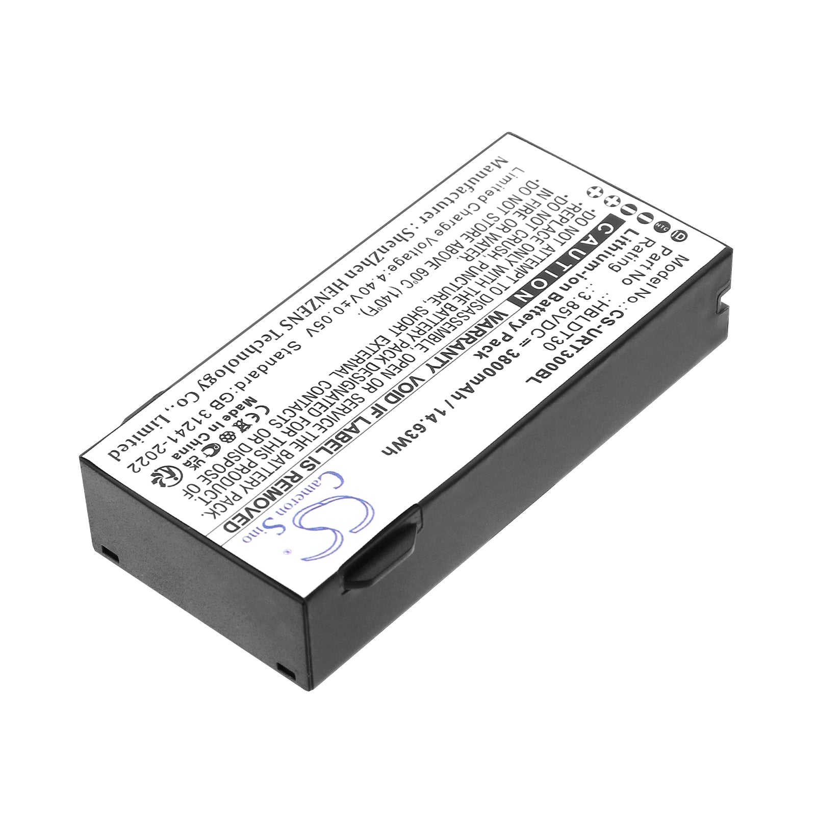 3.85V, Li-ion, 3800mAh, Battery fits Urovo DT30, 14.63Wh Barcode Scanner Cameron Sino Technology Limited