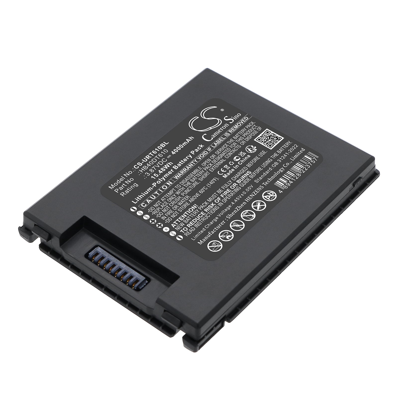 3.87V, Li-Polymer, 4000mAh, Battery fits Urovo DT610, DT610 RFID Mobile Computer, 15.48Wh Barcode Scanner Cameron Sino Technology Limited