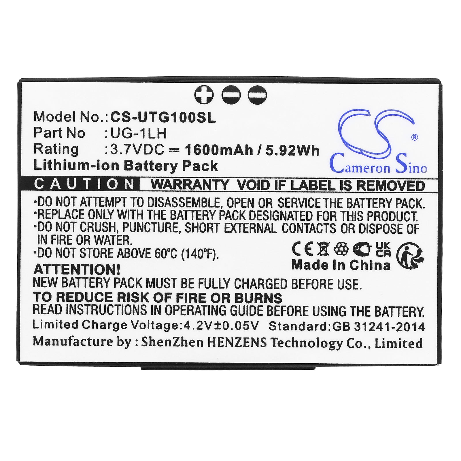 Li-ion, Equipment, Survey, Test Battery fits Unistrong G1, G110, 3.7V, 1600mAh Equipment, Survey, Test Cameron Sino Technology Limited