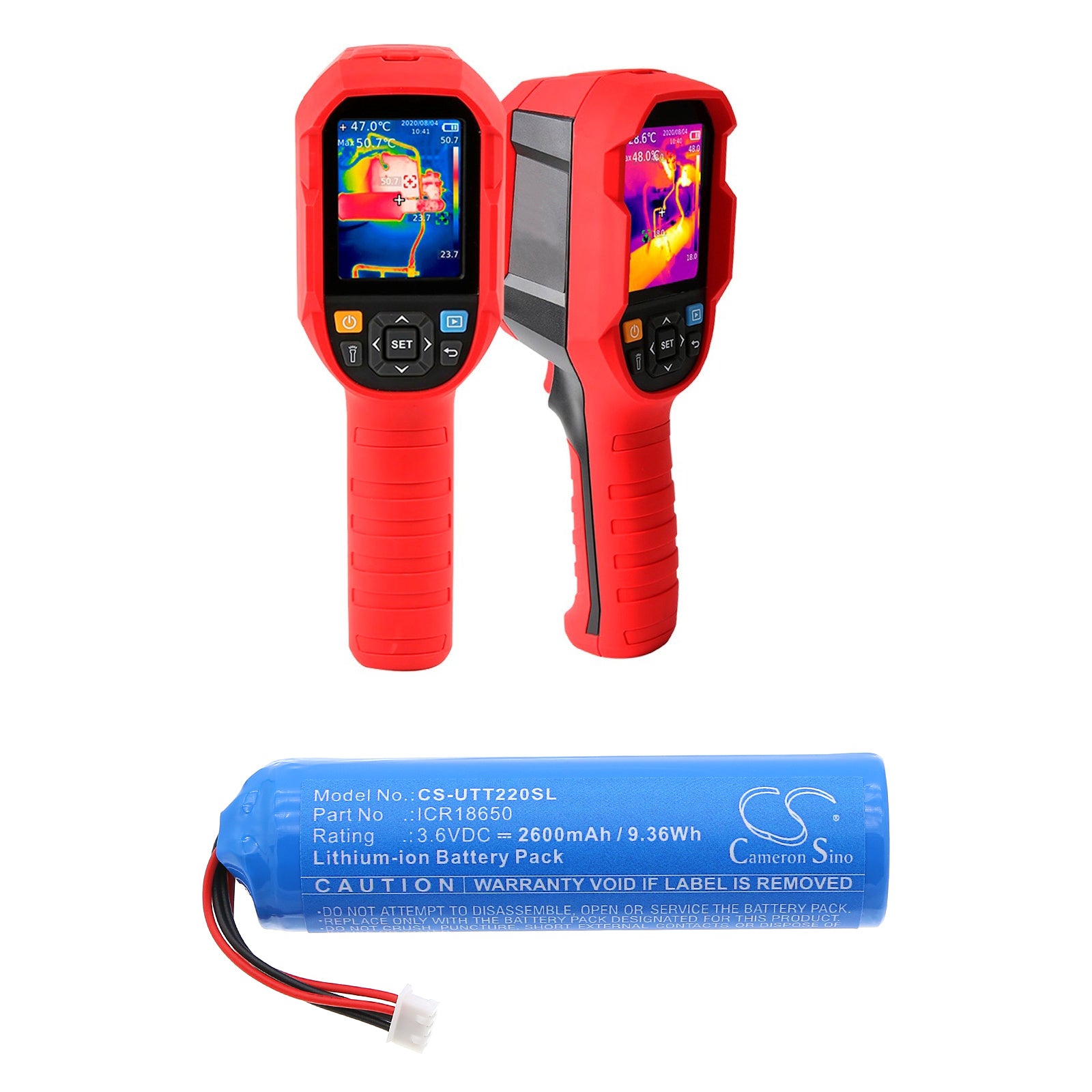 3.6V, Li-ion, 2600mAh, Battery fits UNI-T UTi220B, UTi220B Heavy Duty Thermal Camera, 9.36Wh Thermal Camera Cameron Sino Technology Limited