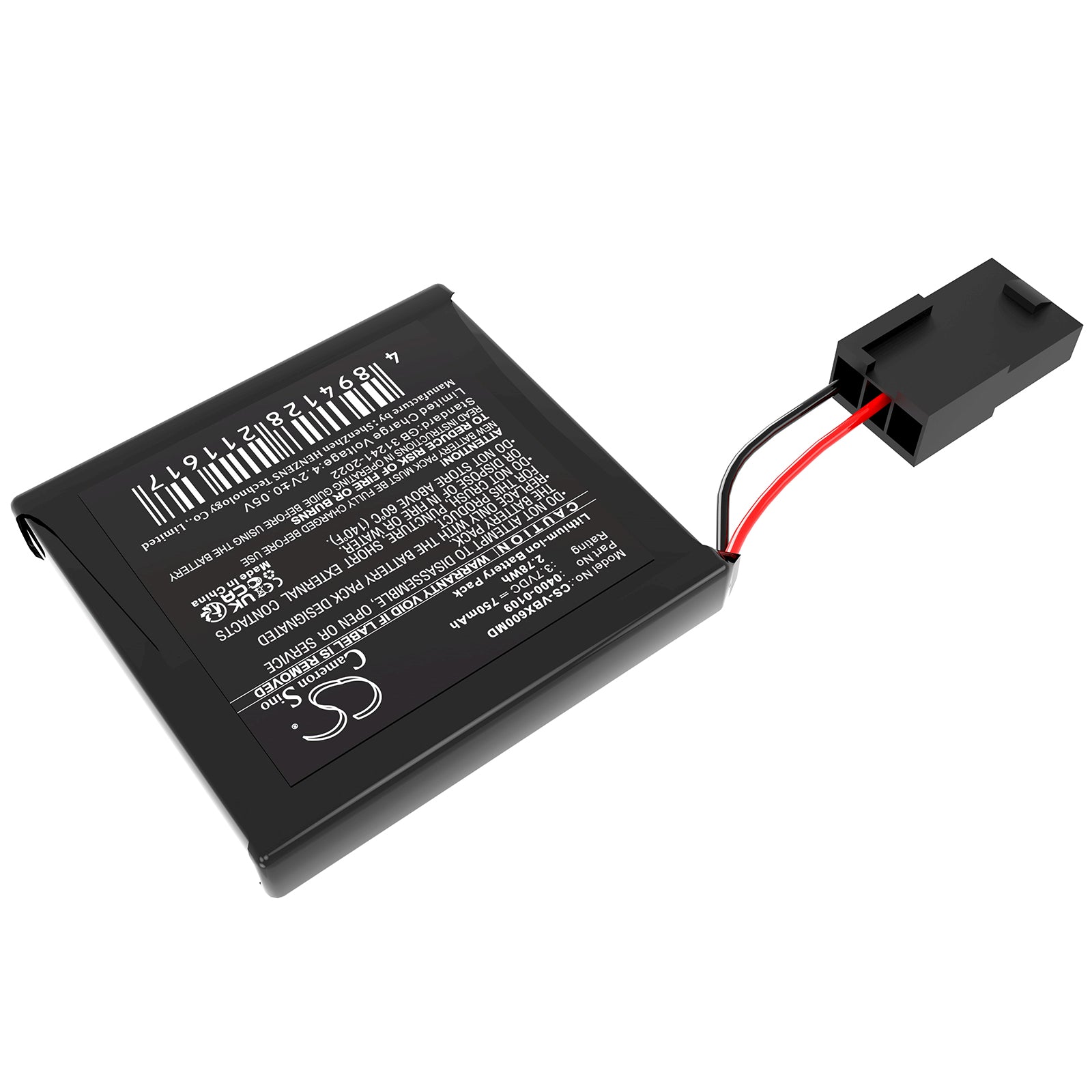 3.7V, Li-ion, 750mAh, Battery fits Verathon BVI 6100, BVI 6200, 2.78Wh Medical Cameron Sino Technology Limited
