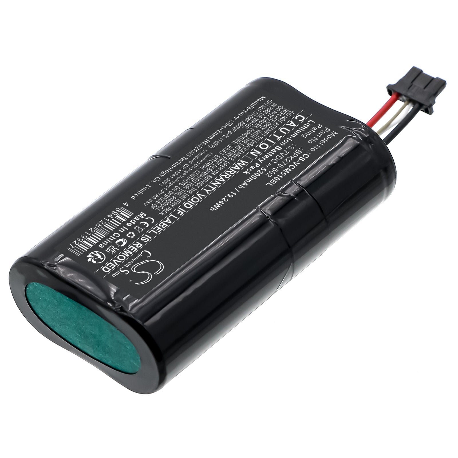 3.7V, Li-ion, 5200mAh, Battery fits VeriFone CM5P, Carbon Mobile 5, 19.24Wh Payment Terminal Cameron Sino Technology Limited