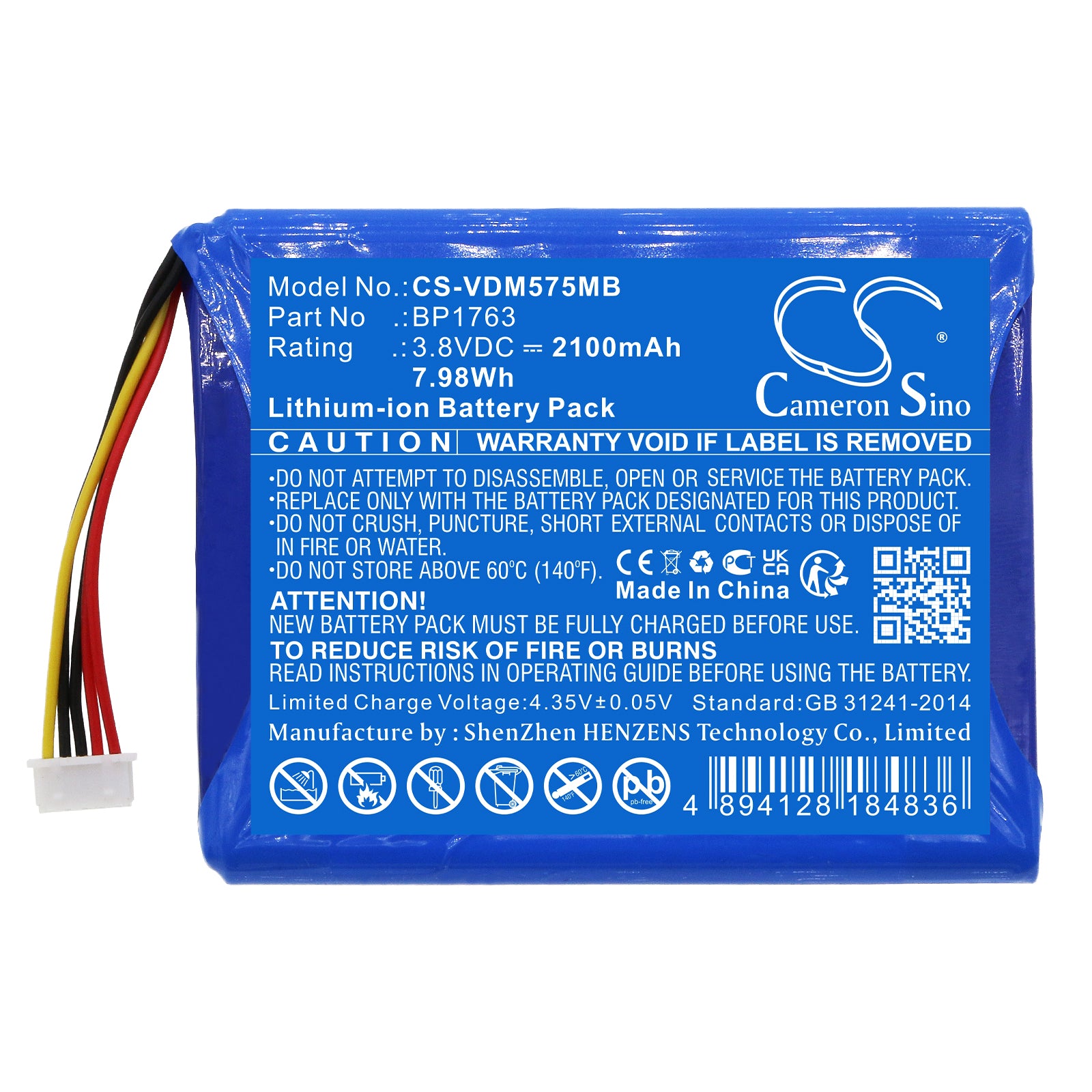 Li-ion, BabyPhone Battery fits V-tech 5" Digital Video Baby Monitor, Hd Smart Wifi Video Monitor, 3.8V, 2100mAh BabyPhone Cameron Sino Technology Limited