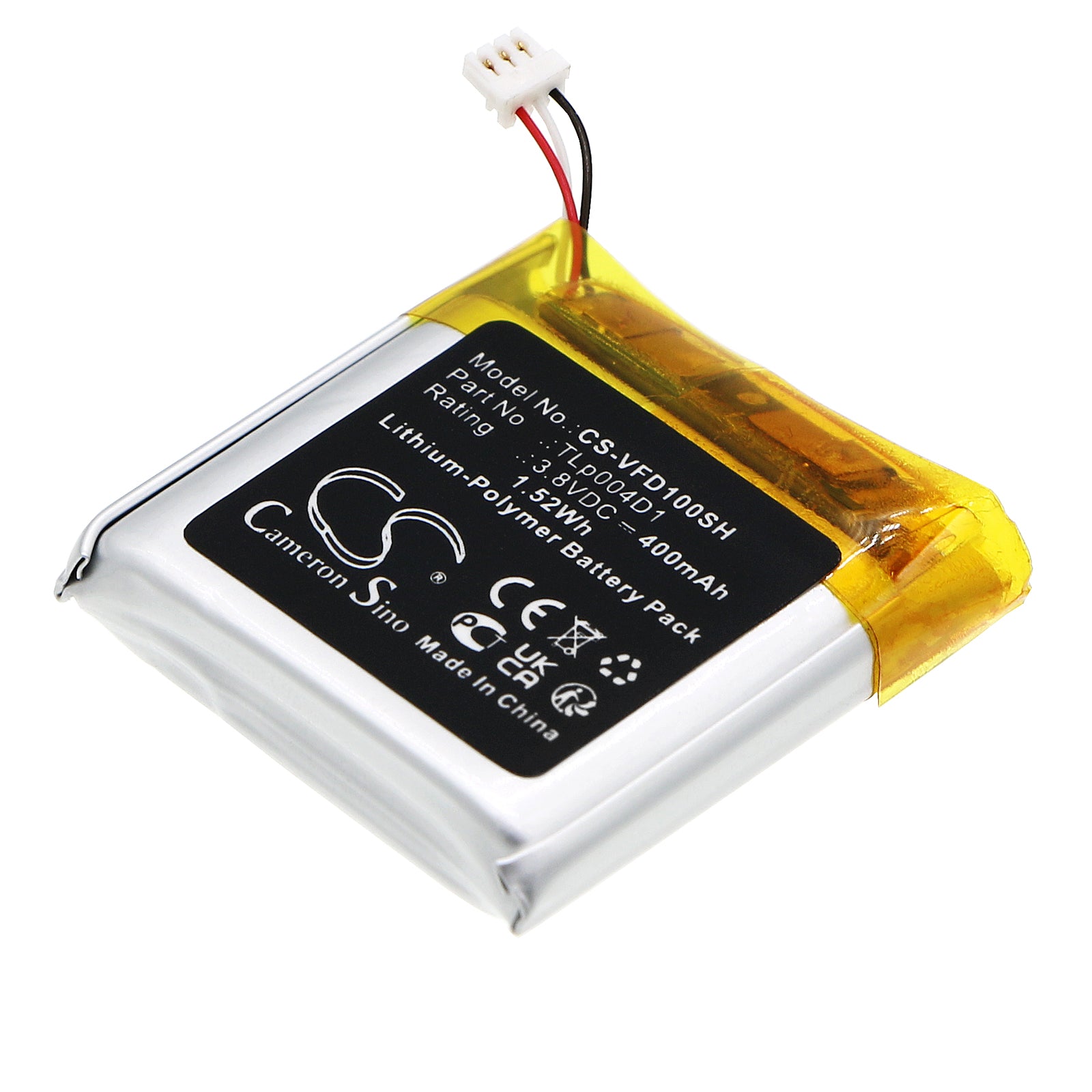 Li-Polymer, Smartwatch Battery fits Vodafone Disney Neo, 3.8V, 400mAh Smartwatch Cameron Sino Technology Limited