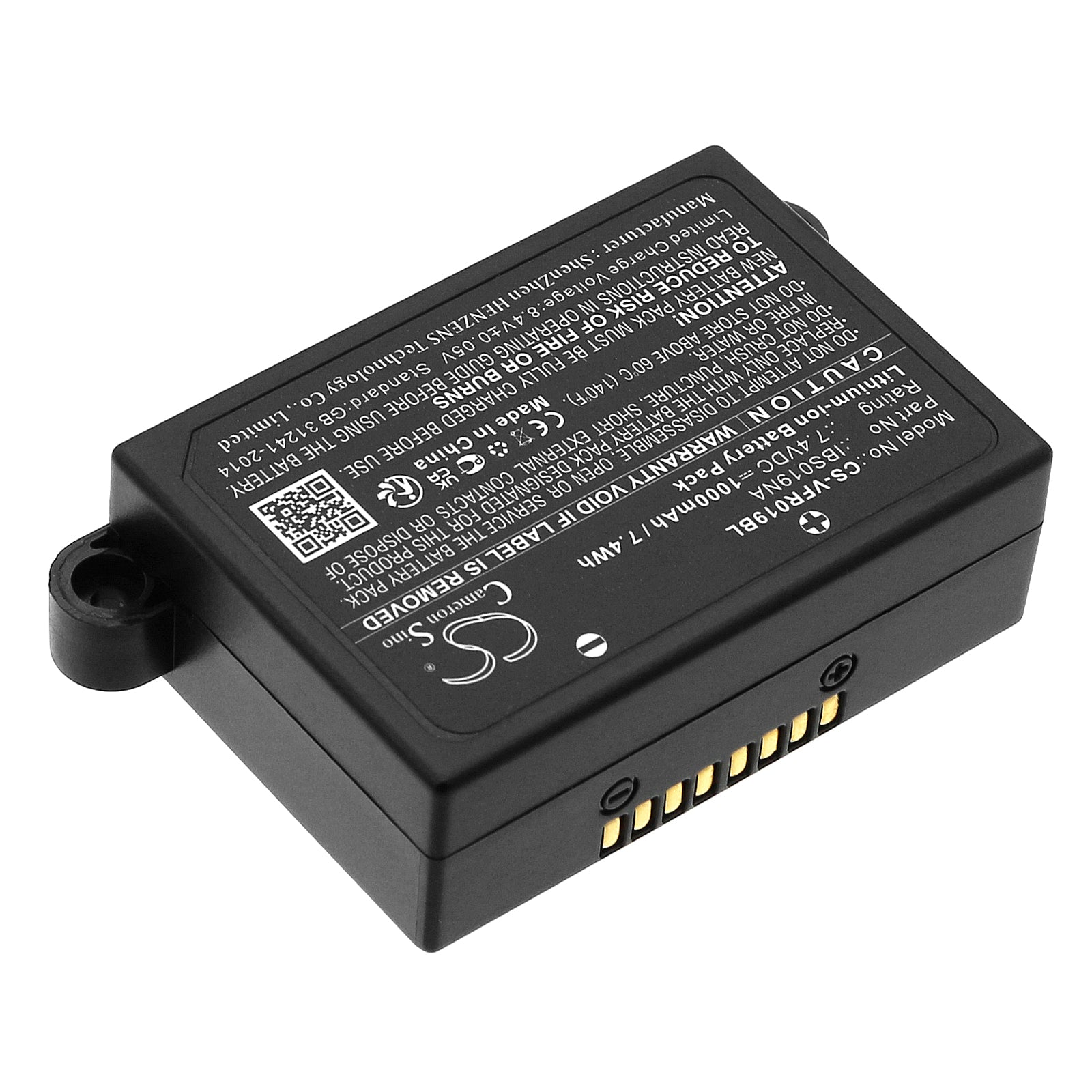 Li-ion, Payment Terminal Battery fits Verifone Ibs019na, 7.4V, 1000mAh Payment Terminal Cameron Sino Technology Limited