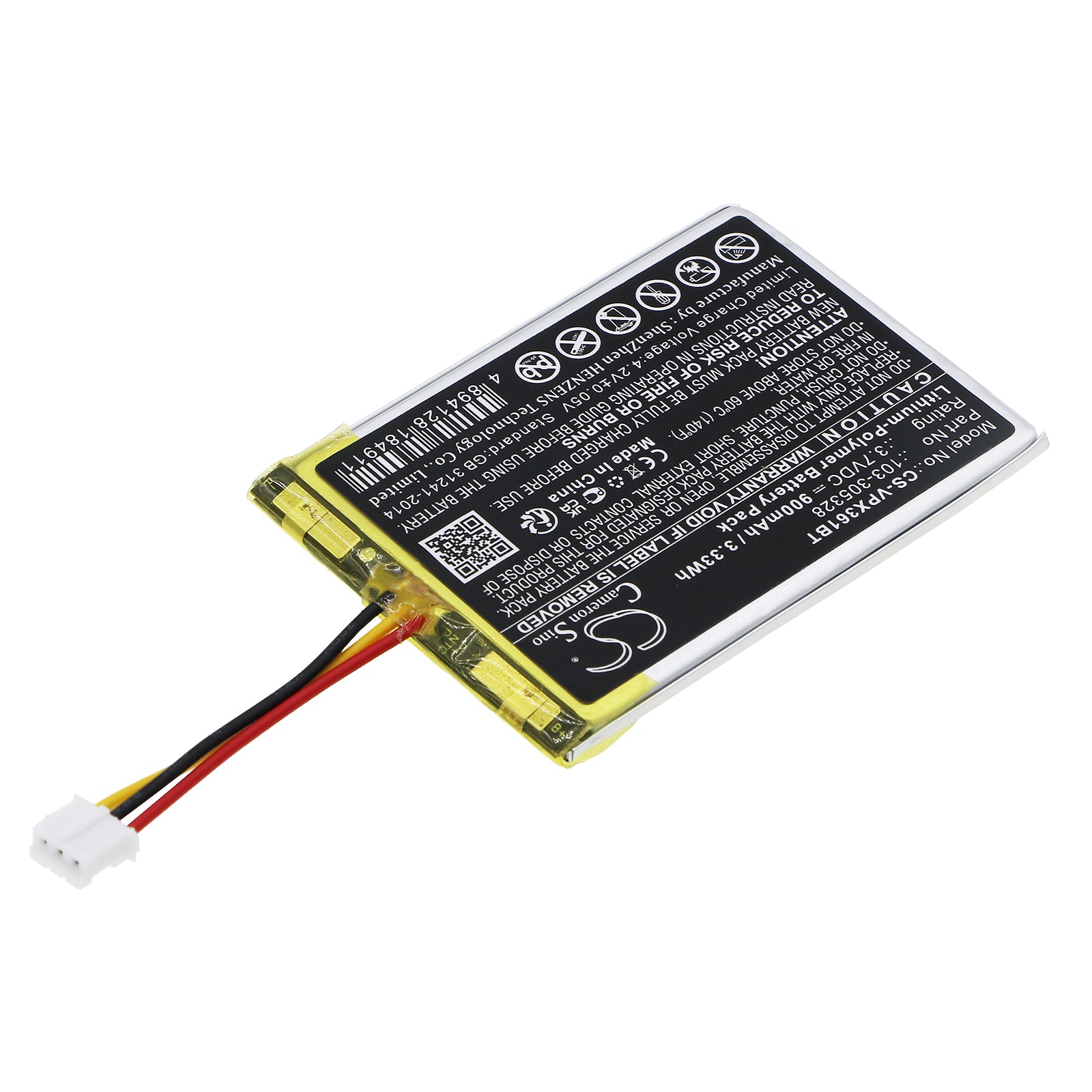 Li-Polymer, Smart Home Battery fits Visonic Powermaster 360, Powermaster 360-pg2, 3.7V, 900mAh Smart Home Cameron Sino Technology Limited