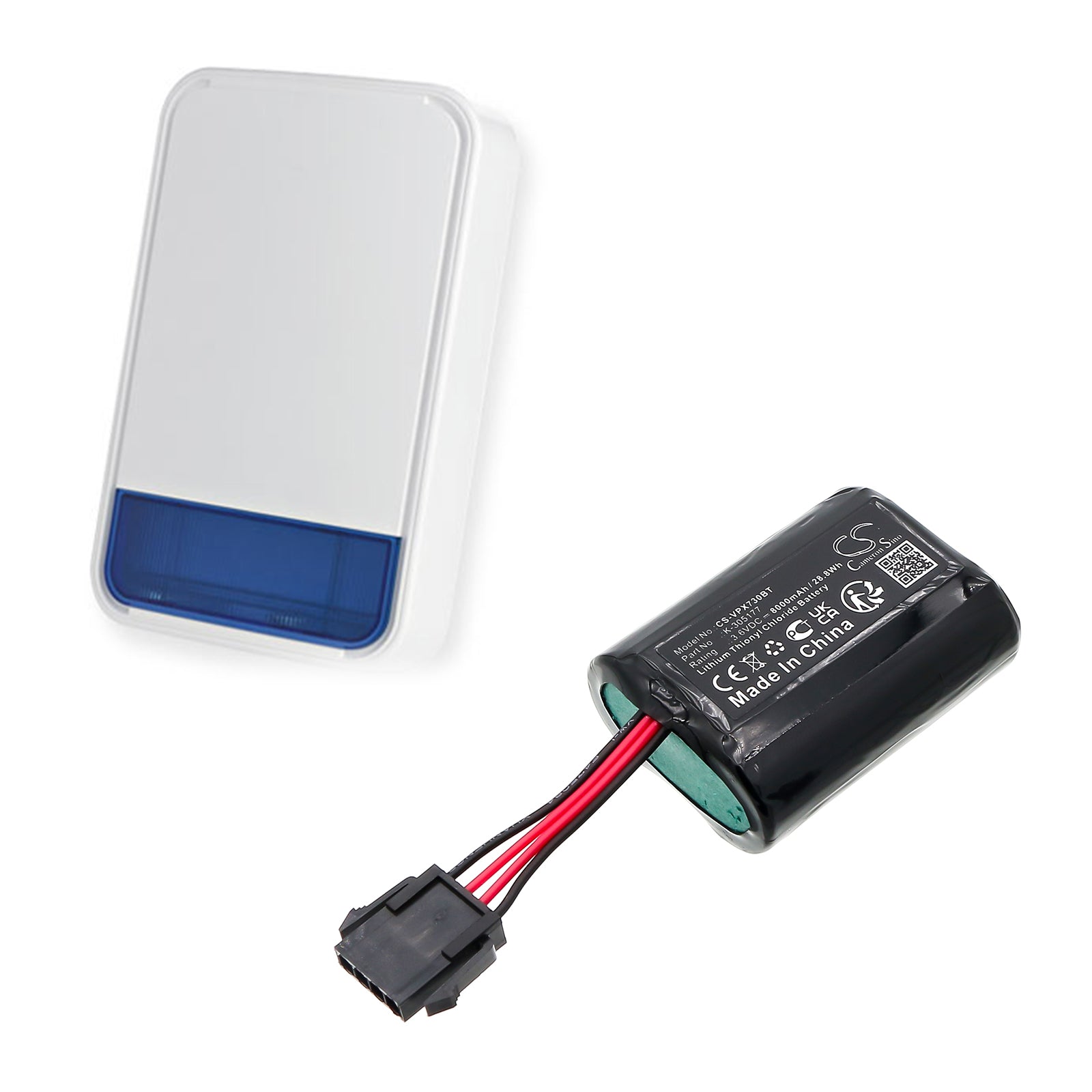 Visonic 3 Point 6 Volt LiSOCl2 8000mAh Battery For MCS 730 MCS 740 PowerMax Siren 28 Watt Hours Alarm System Cameron Sino Technology Limited