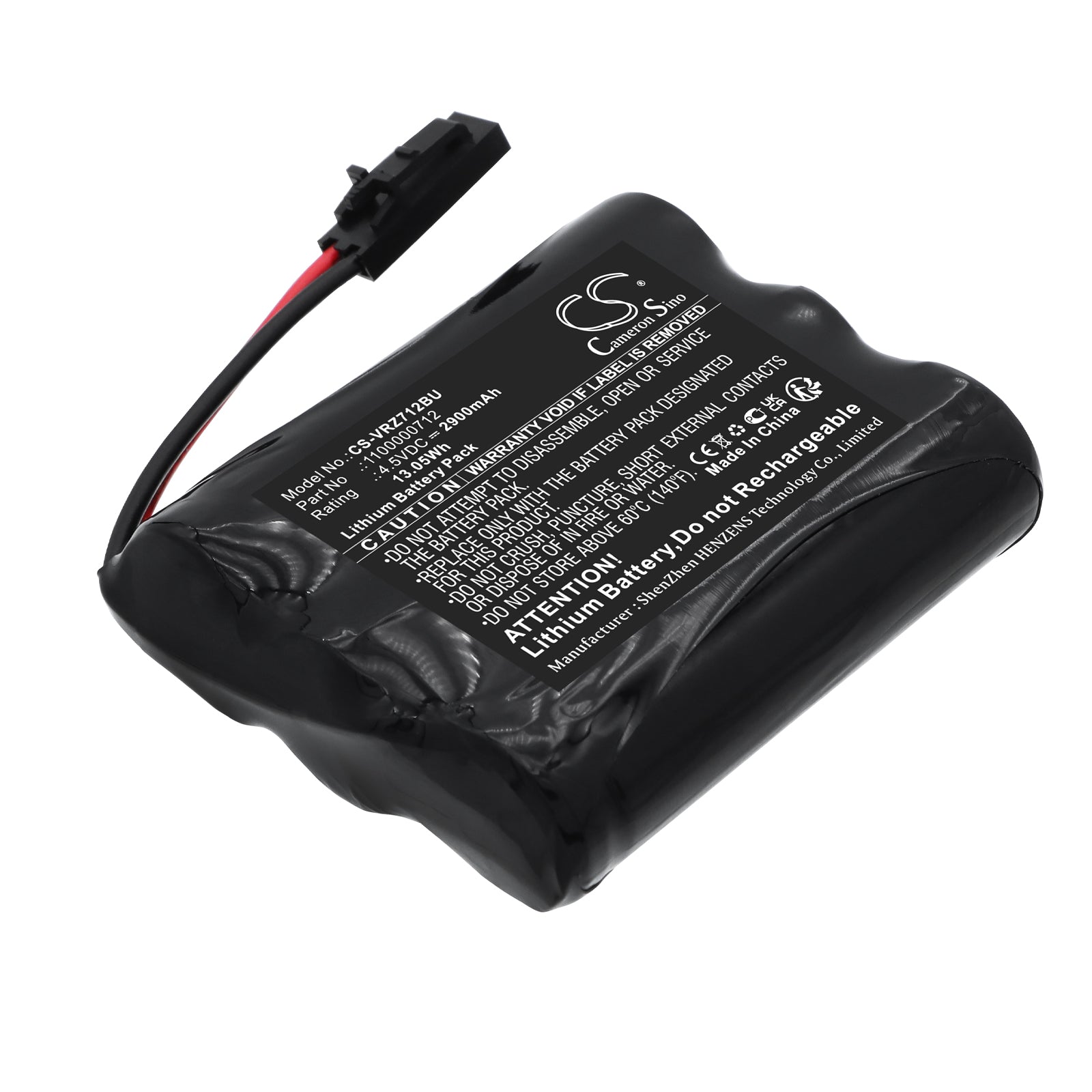 4.5V, Lithium, 2900mAh, Battery fits Verizon 1100000712, 13.05Wh RAID Controller Cameron Sino Technology Limited