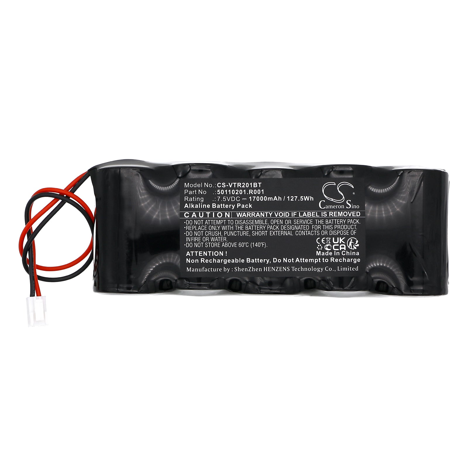 Venitem Sirene Rio Battery Seven Point Five Volts 17000mAh One Hundred Twenty Seven Point Five Watt Hours Alkaline Alarm System Cameron Sino Technology Limited
