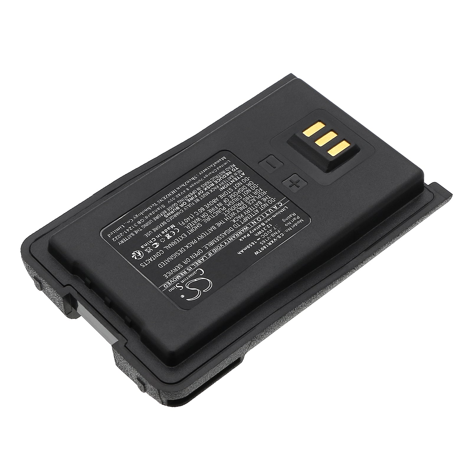 7.4V, Li-ion, 1650mAh, Battery fits Vertex Standard V318, VZ-10, 12.21Wh Two-Way Radio Cameron Sino Technology Limited