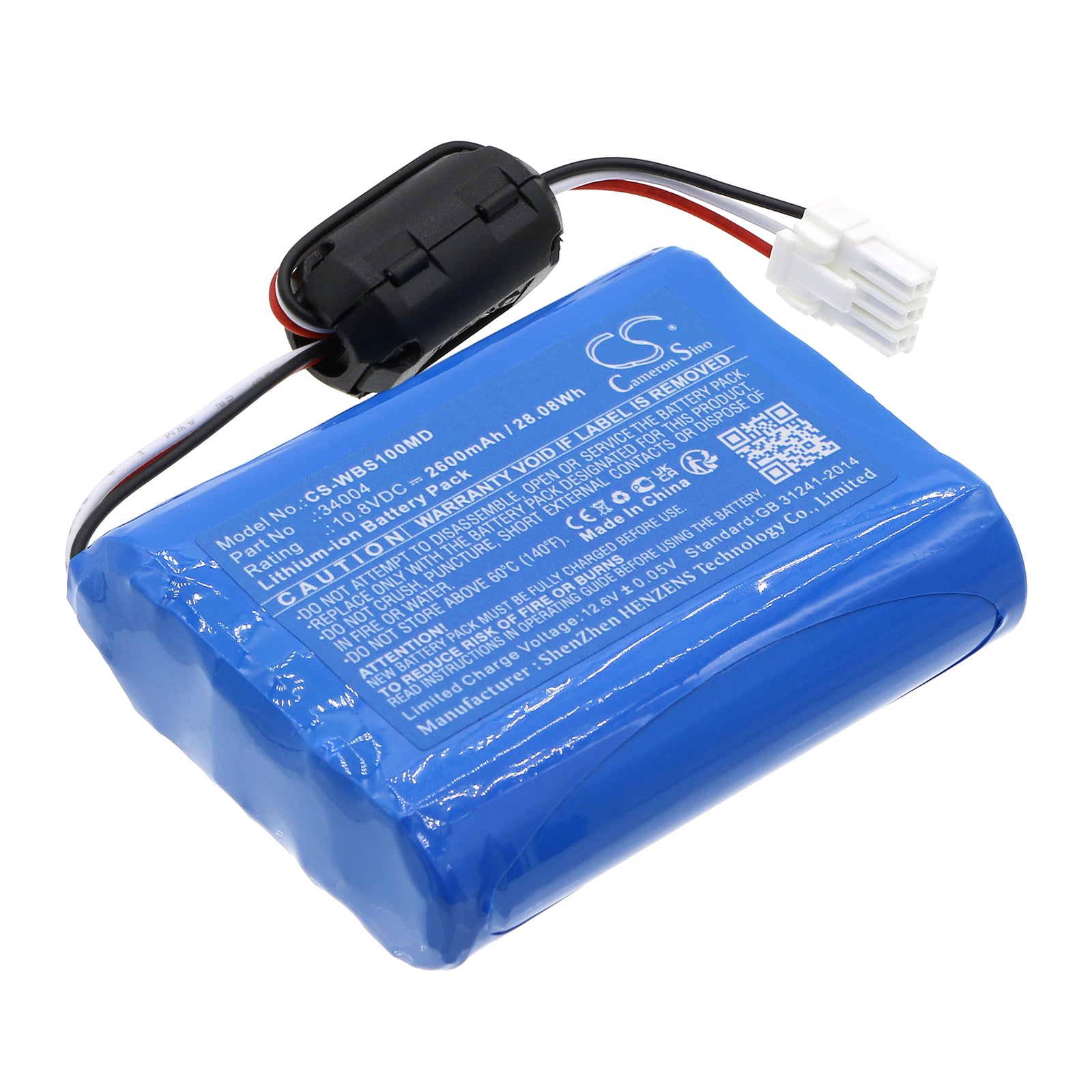Li-ion, Medical Battery fits Welch-allyn Vs100, Vs100 Spot Vision Screener, 10.8V, 2600mAh Medical Cameron Sino Technology Limited