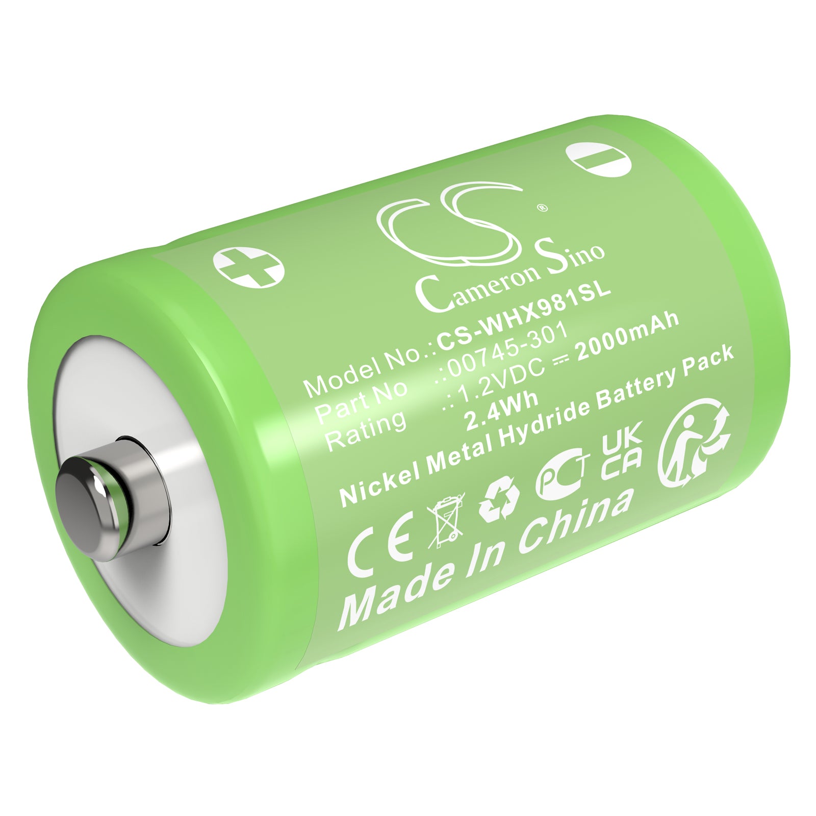 1.2V, Ni-MH, 2000mAh, Battery fits Wahl 7060, 9020, 2.4Wh Shaver Cameron Sino Technology Limited
