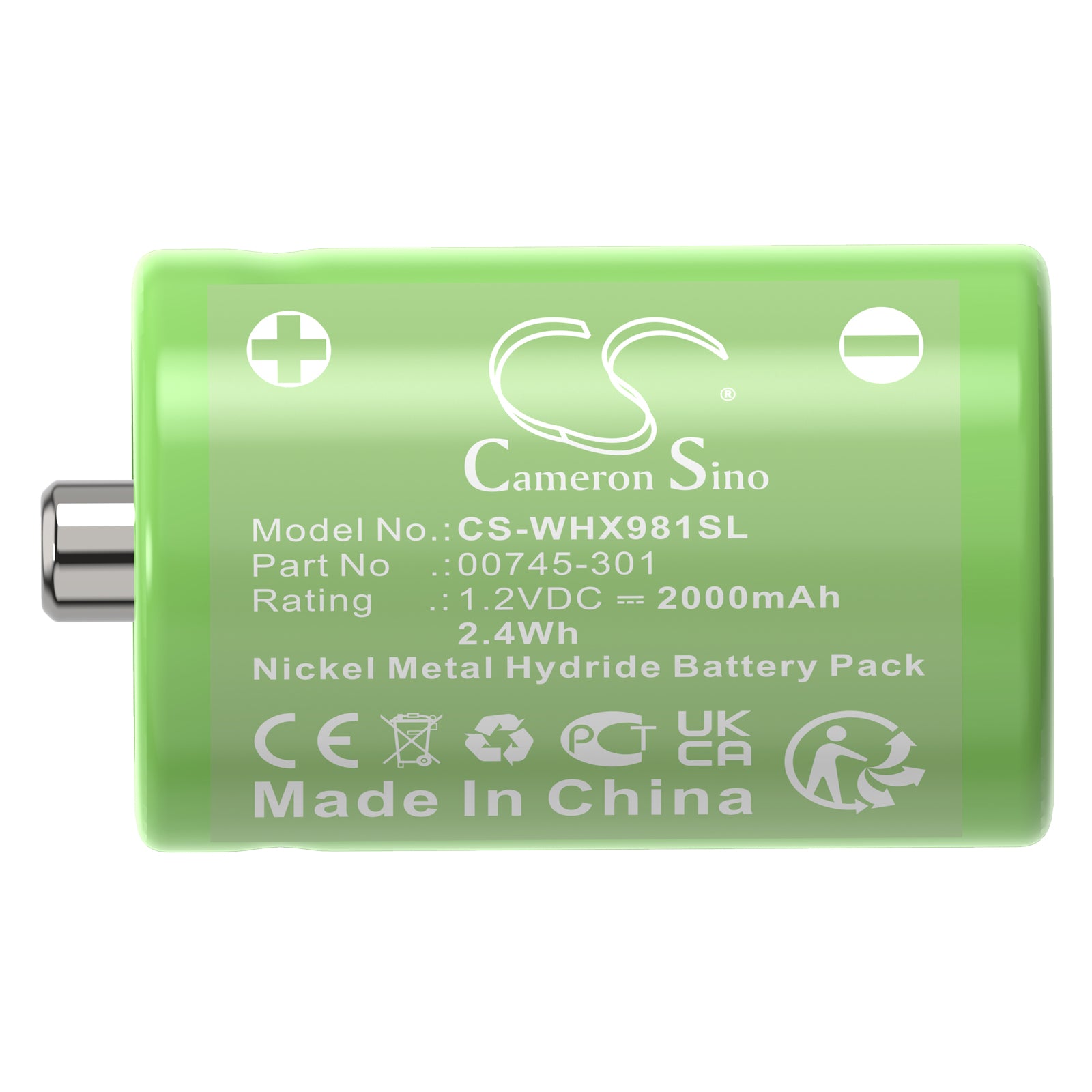 1.2V, Ni-MH, 2000mAh, Battery fits Wahl 7060, 9020, 2.4Wh Shaver Cameron Sino Technology Limited