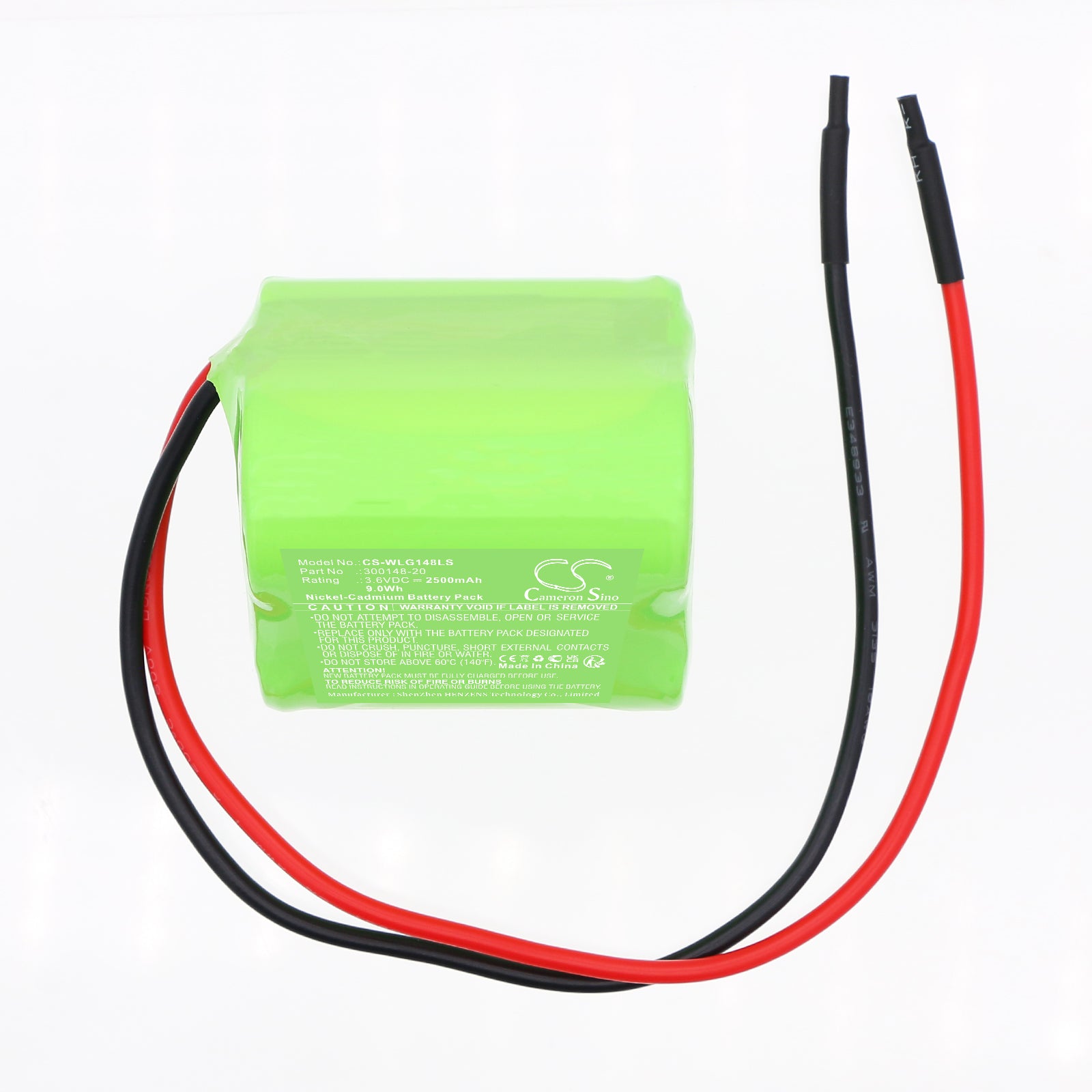 3.6V, Ni-CD, 2500mAh, Battery fits Willing Wi201575 VTC, 9Wh Emergency Lighting Cameron Sino Technology Limited