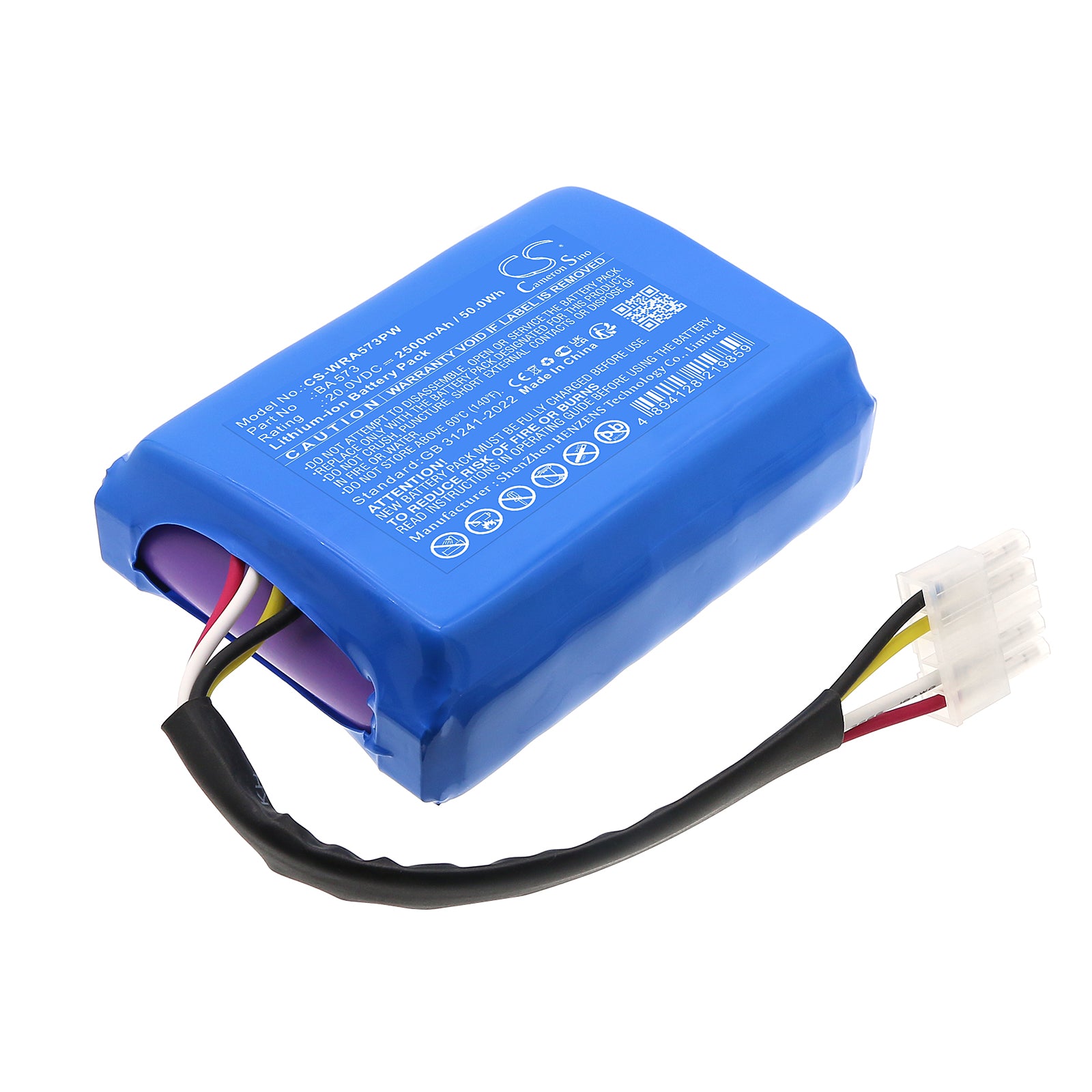 20V, Li-ion, 2500mAh, Battery fits Mowox RM 1000 WiU-SN, RM 500 WIU-SN, 50Wh Lawn Mowers Cameron Sino Technology Limited
