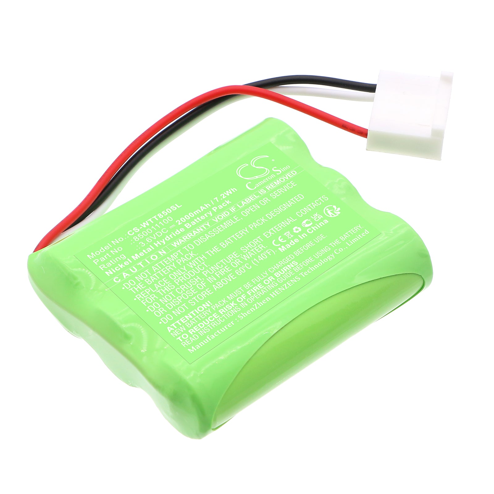 3.6V, Ni-MH, 2000mAh, Battery fits WITT Oxybaby, 7.2Wh Equipment, Survey, Test Cameron Sino Technology Limited