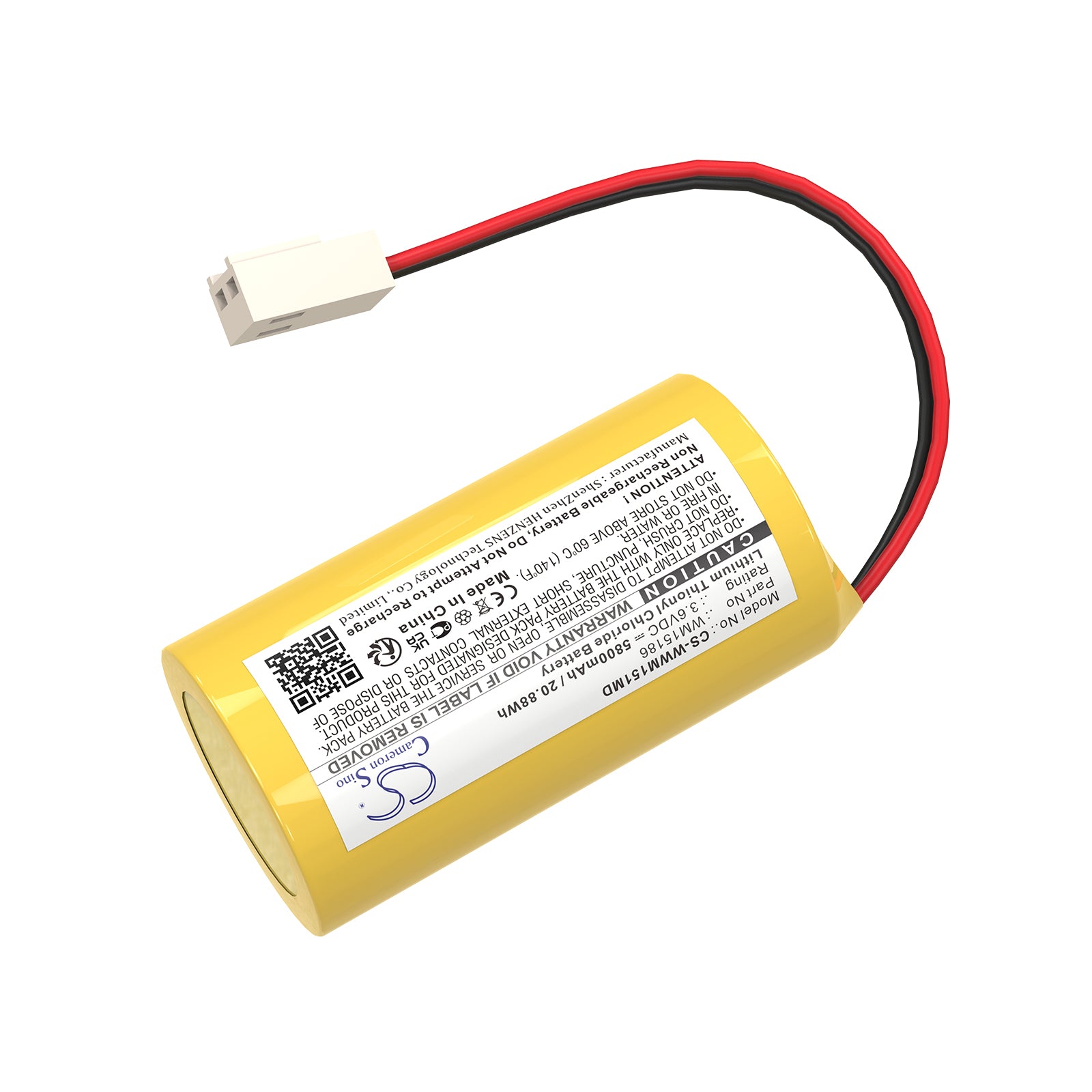 3.6V, Li-SOCl2, 5800mAh, Battery fits Weinmann MEDUMAT, 20.88Wh Medical Cameron Sino Technology Limited