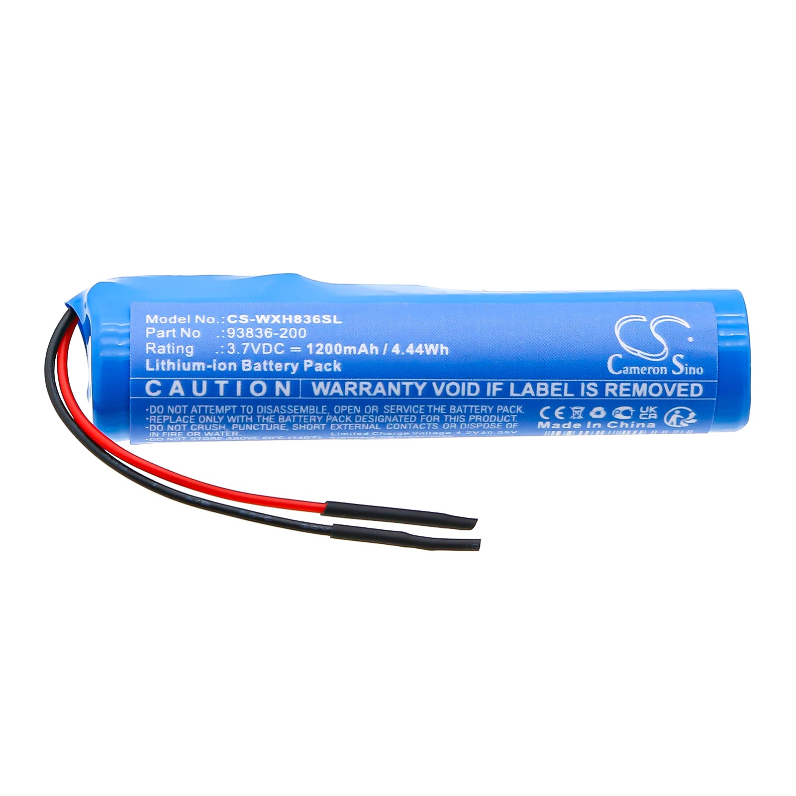 3.7V, Li-ion, 1200mAh, Battery fits Wahl 93836-200, 4.44Wh Shaver Cameron Sino Technology Limited