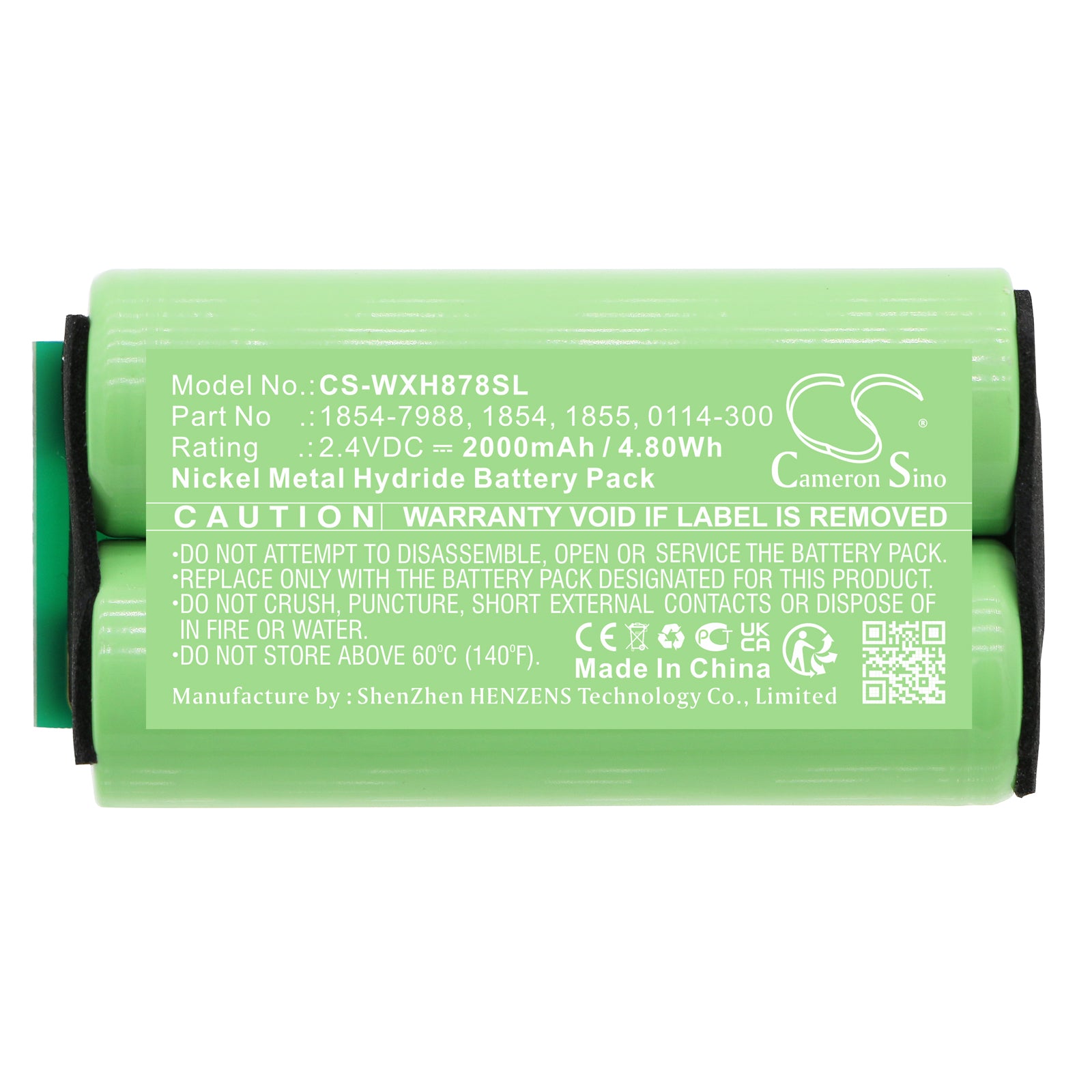 Ni-MH, Shaver Battery fits Wahl 8786, Arco Se, 2.4V, 2000mAh Shaver Cameron Sino Technology Limited