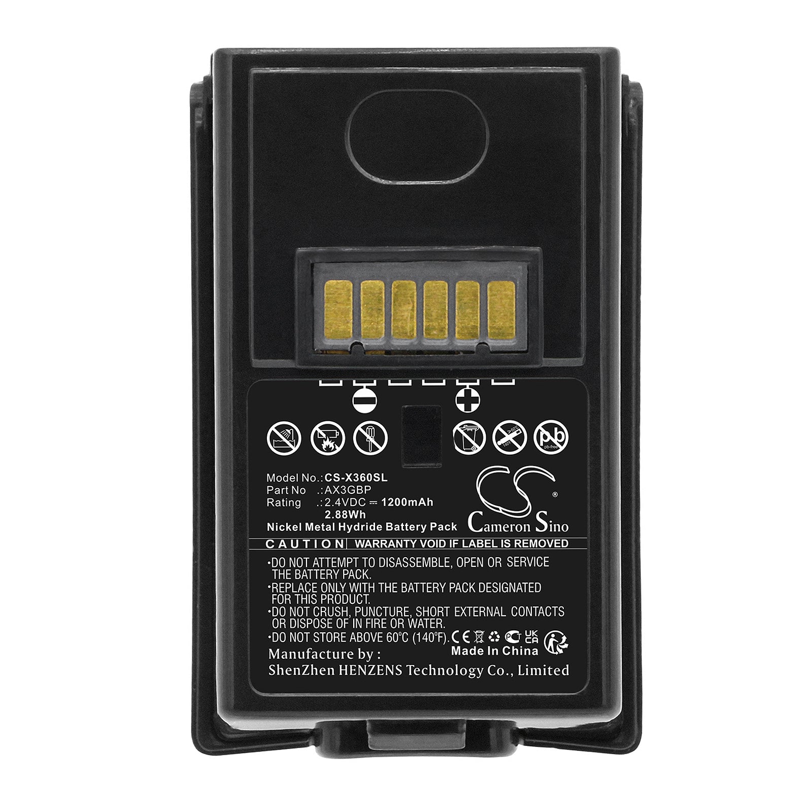 Ni-MH, Game Console Battery fits Microsoft Xbox X360, 2.4V, 1200mAh Game Console Cameron Sino Technology Limited