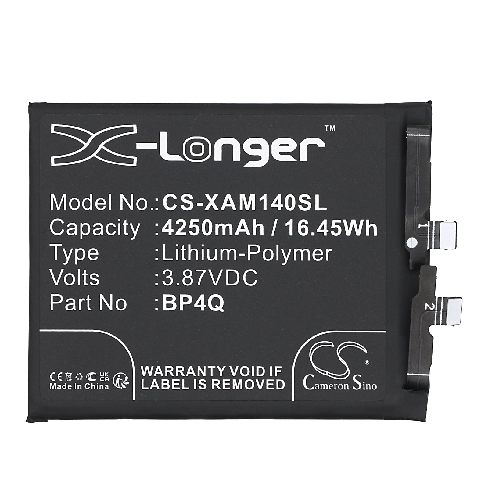 Li-Polymer, Mobile, SmartPhone Battery fits Xiaomi 14, 3.87V, 4250mAh Mobile, SmartPhone Cameron Sino Technology Limited