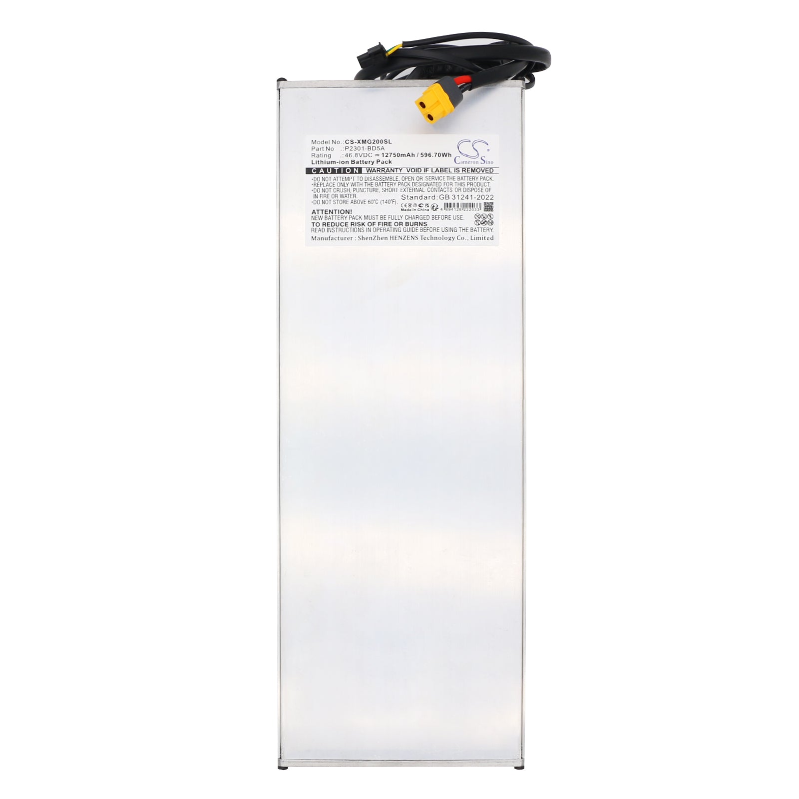 46.8V, Li-ion, 12750mAh, Battery fits Xiaomi Electric Scooter 4 Ultra, P2301 4 Ultra Electric Scooter, 596.7Wh Electric Scooter Cameron Sino Technology Limited