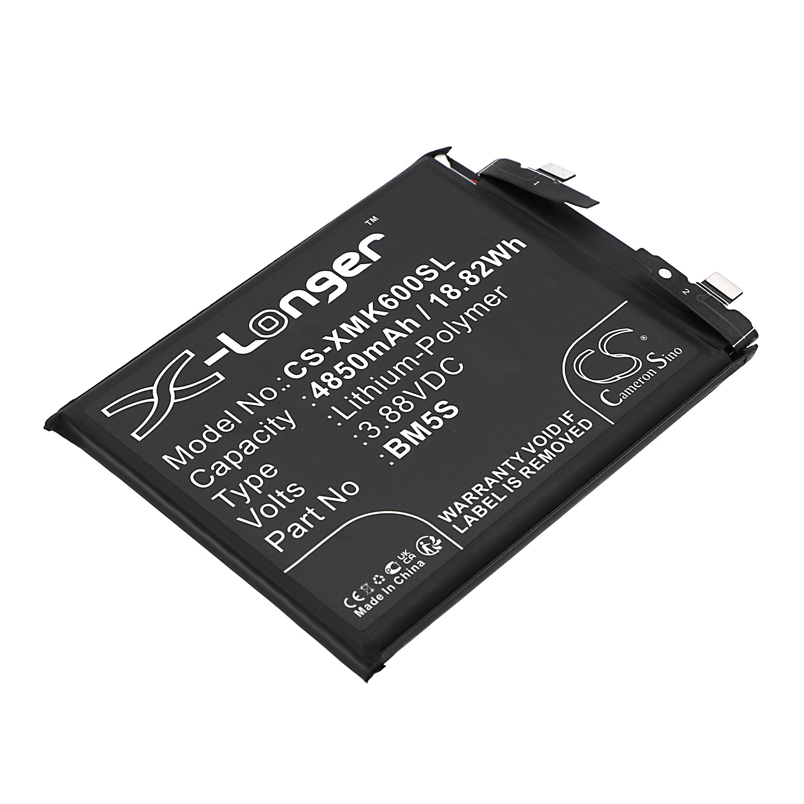 Li-Polymer, Mobile, SmartPhone Battery fits Xiaomi 13t Pro, K60, 3.88V, 4850mAh Mobile, SmartPhone Cameron Sino Technology Limited